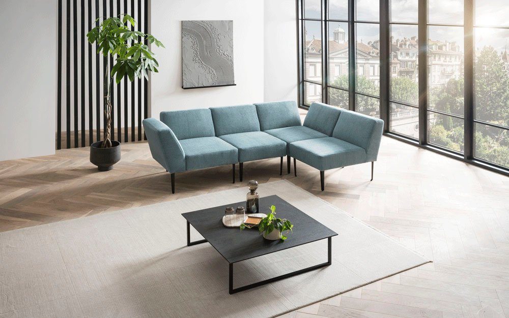 einsetzbar Sofa-Eckelement - collection hellgrau Ecke 700010, Abschluss oder als DOMO Modul
