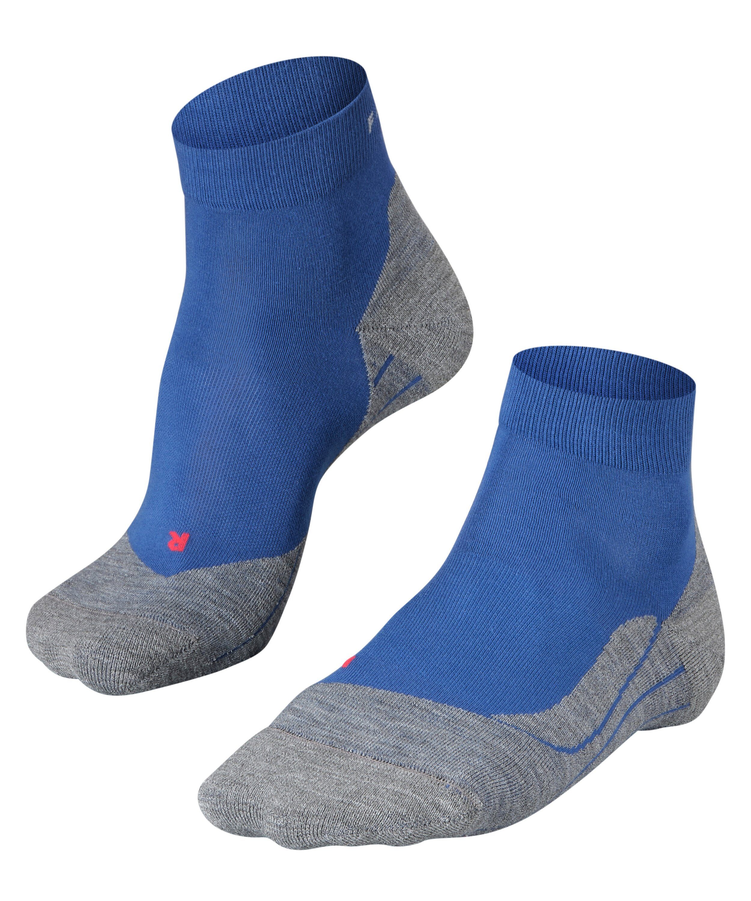 Short Laufsocke blue Endurance FALKE Polsterung Laufsocken (6451) mit RU4 (1-Paar) athletic leichte mittlerer