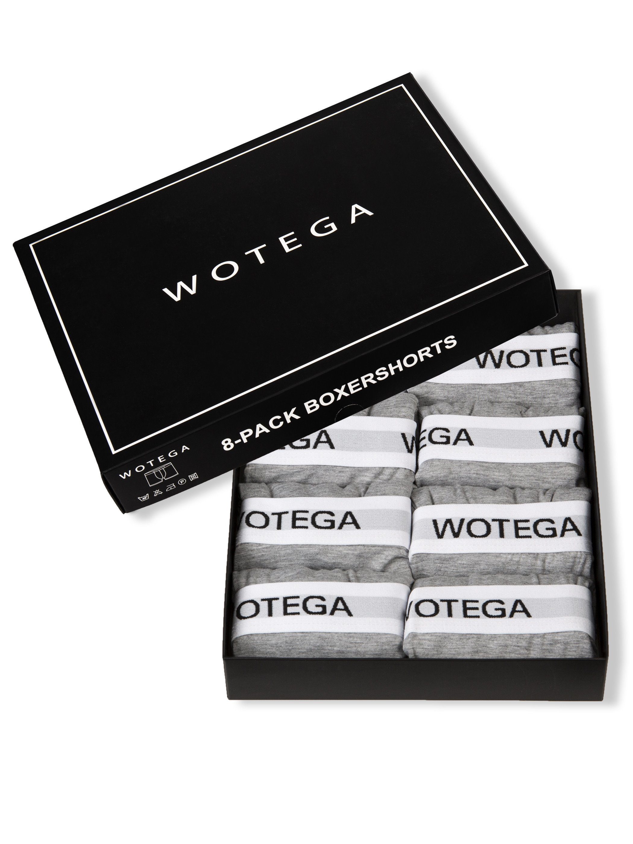 WOTEGA Boxershorts Joe (Spar-Set, 8er-Pack) moderne Baumwoll Unterhosen exklusiv im 8er Pack