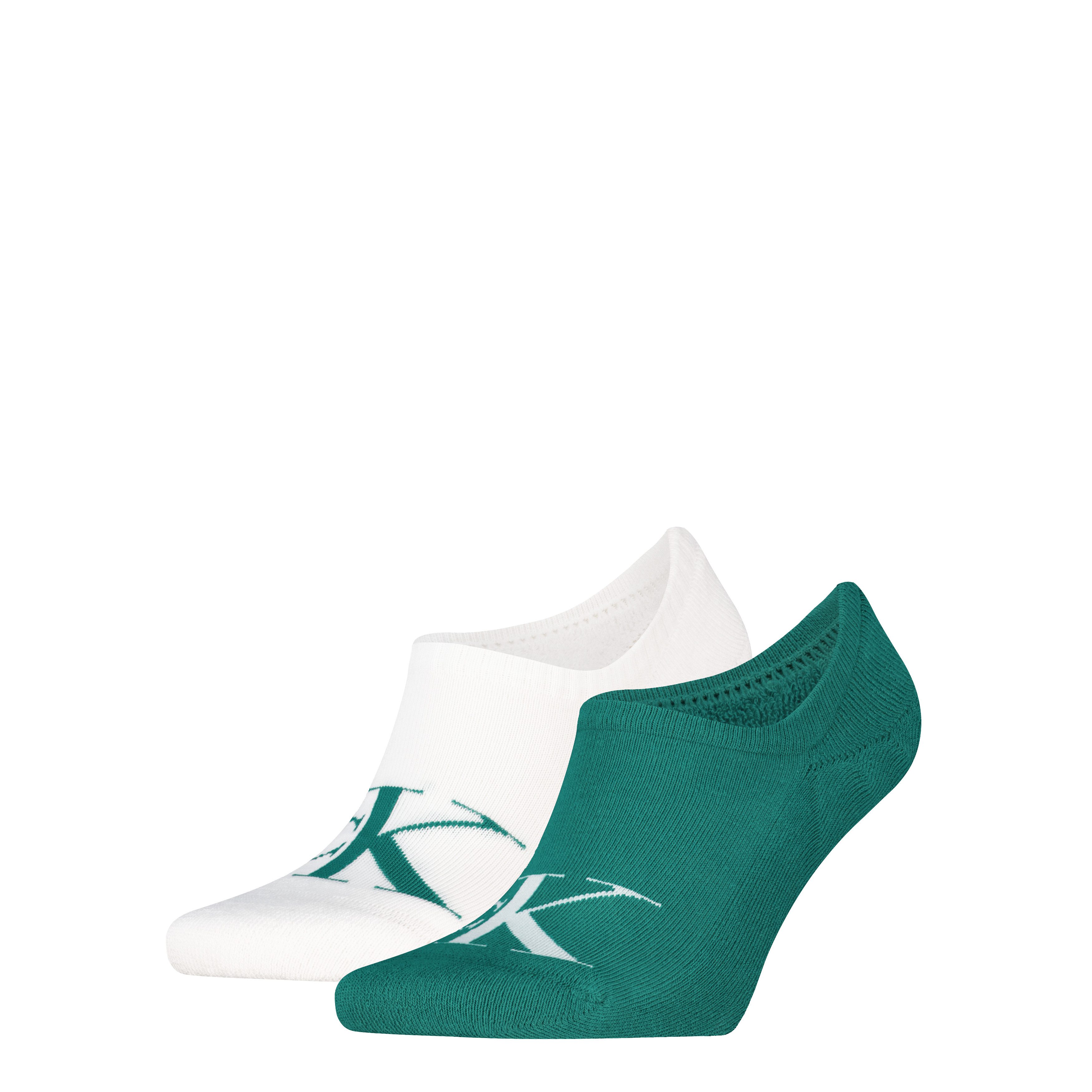 Calvin Klein Jeans Füßlinge CKJ MEN FOOTIE HIGH CUT MONOGRAM (2-Paar, 2 Paar) hoch geschnittene Silhouette, Cotton-Mix