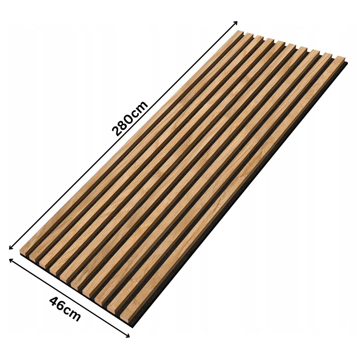EmsCraft24 Wandpaneel Lamellenpaneel Akustik Akustikpaneel 2750x460x18mm Deckenhoch