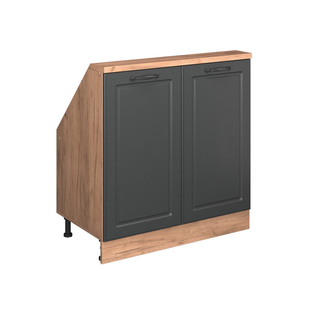 Vicco Unterschrank R-Line, Anthrazit Landhaus/Goldkraft Eiche, günstig online kaufen