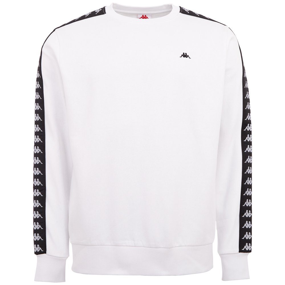 Materialmix bright in hochwertigem Sweatshirt Kappa white