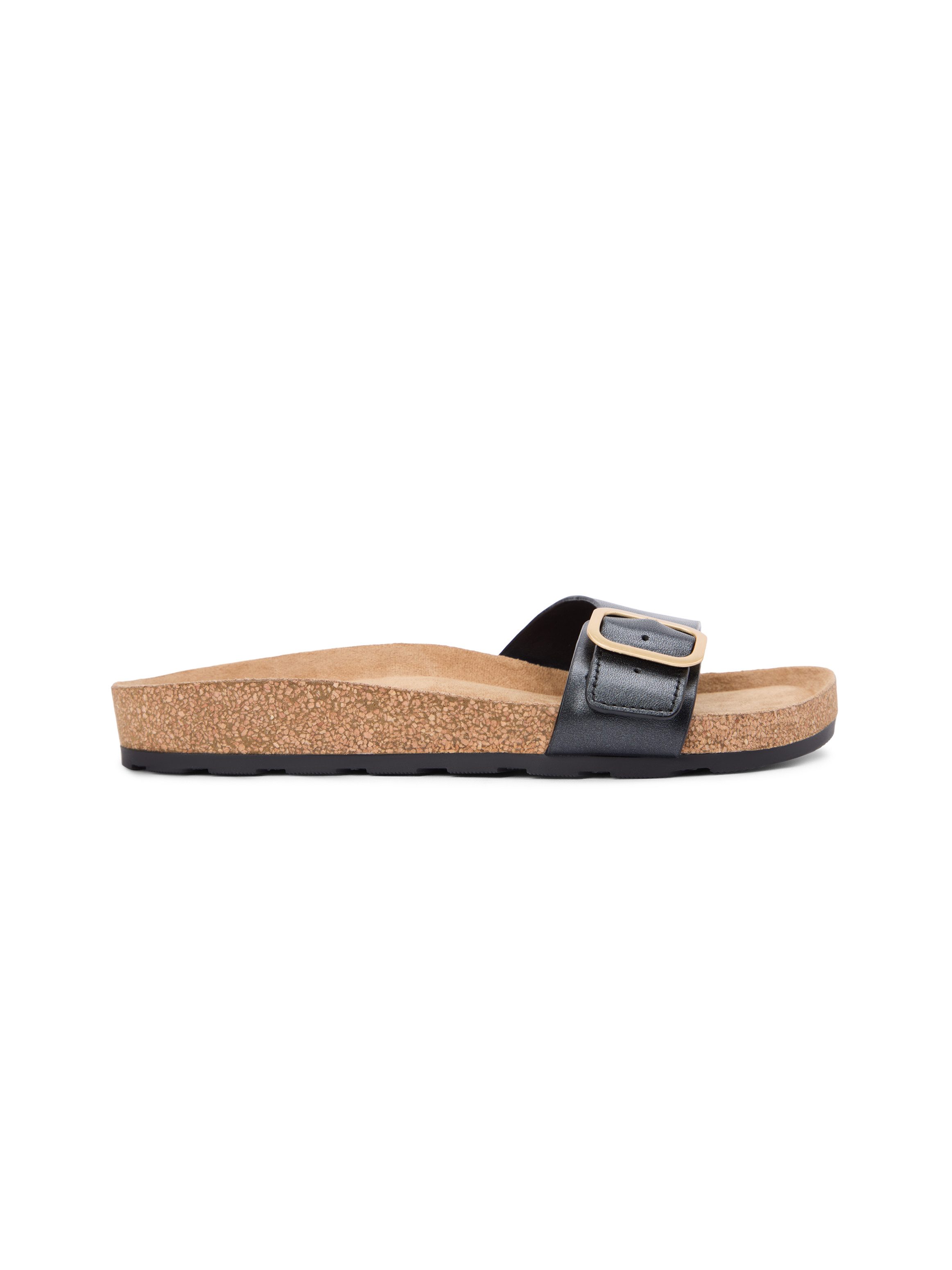Tommy Hilfiger TH CLASSIC CORK SANDAL PEARL LTH Pantolette Strandschuh, Pool Slides, Flat mit Logoemblem – Bild 4 von 5
