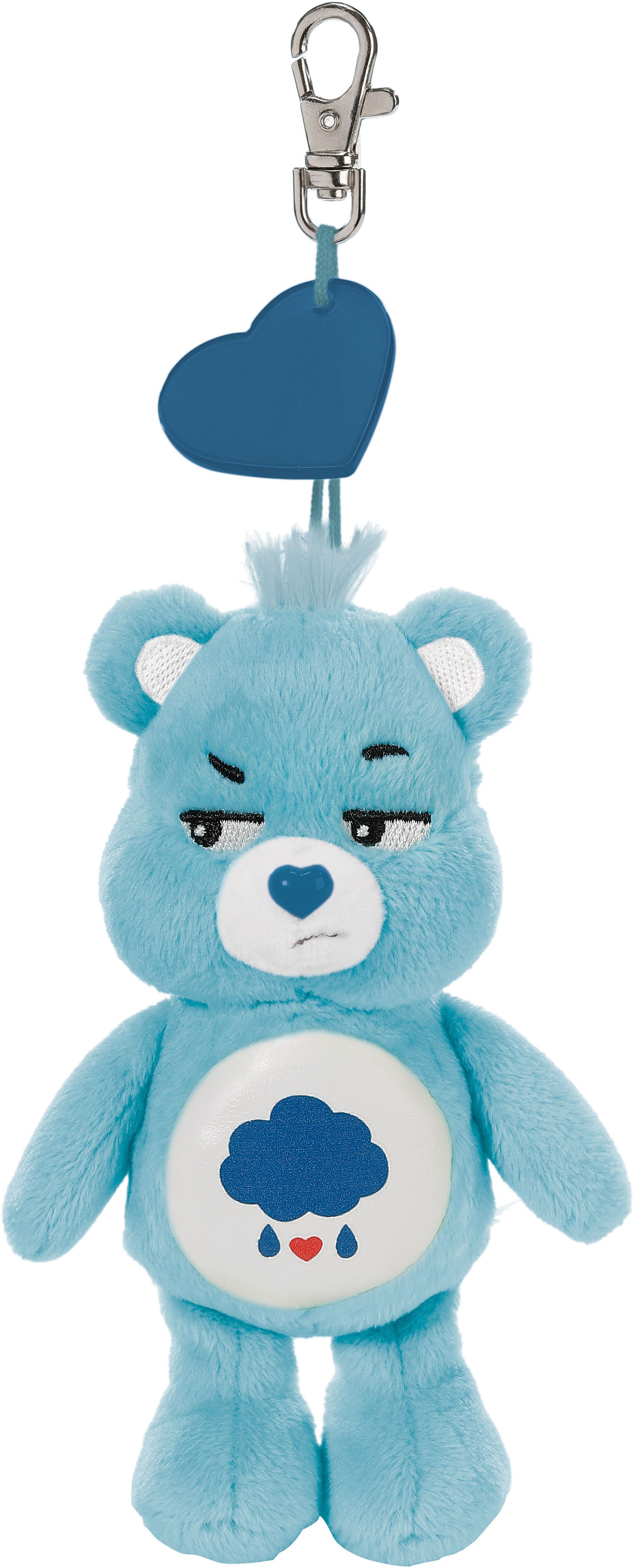 Nici Plüschanhänger CARE BEARS, Glücksbärchis, Brummbärchi, 15 cm, mit Charm