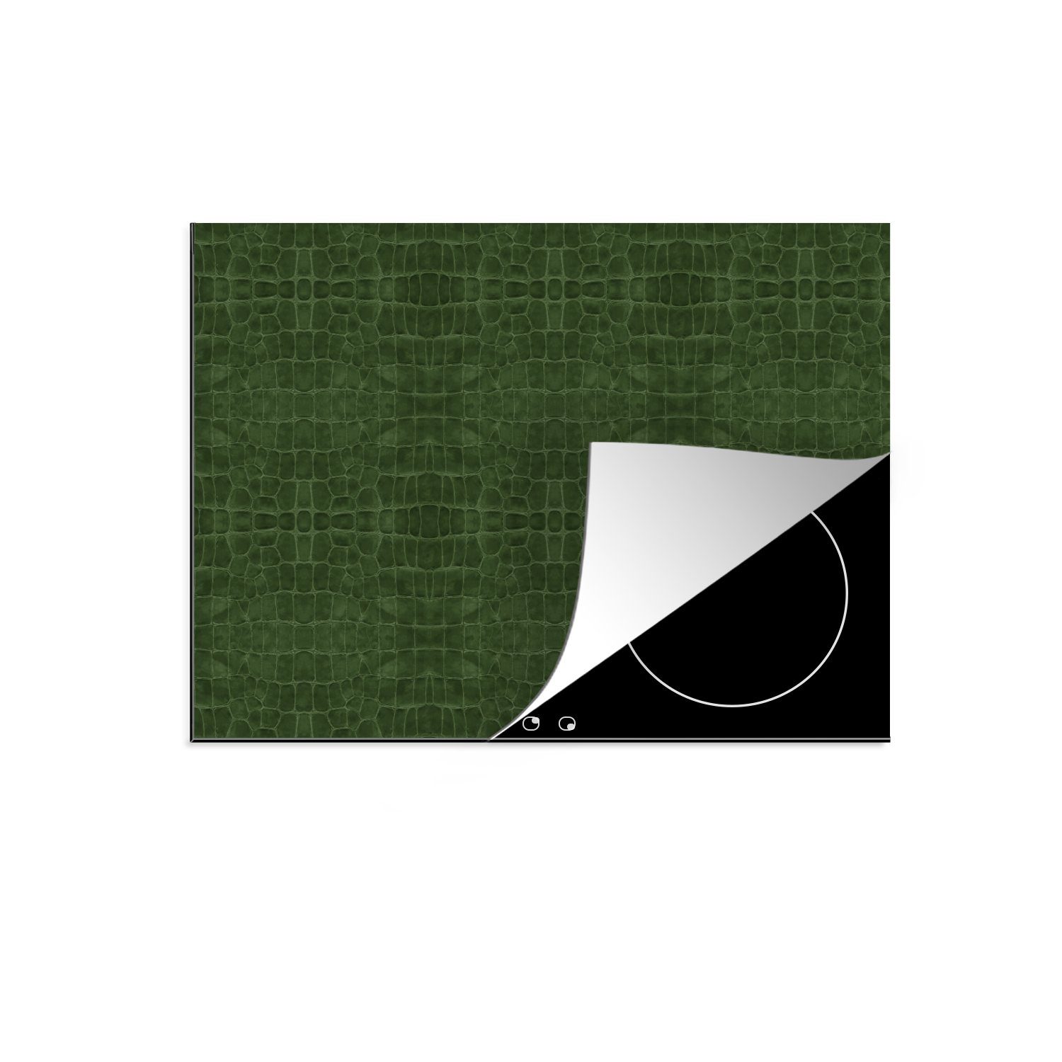MuchoWow Herdblende-/Abdeckplatte Induktionsschutz - Leder - Textur - Tierhaut, Vinyl, (1 tlg), 60x52 cm, Mobile Arbeitsfläche nutzbar, Ceranfeldabdeckung