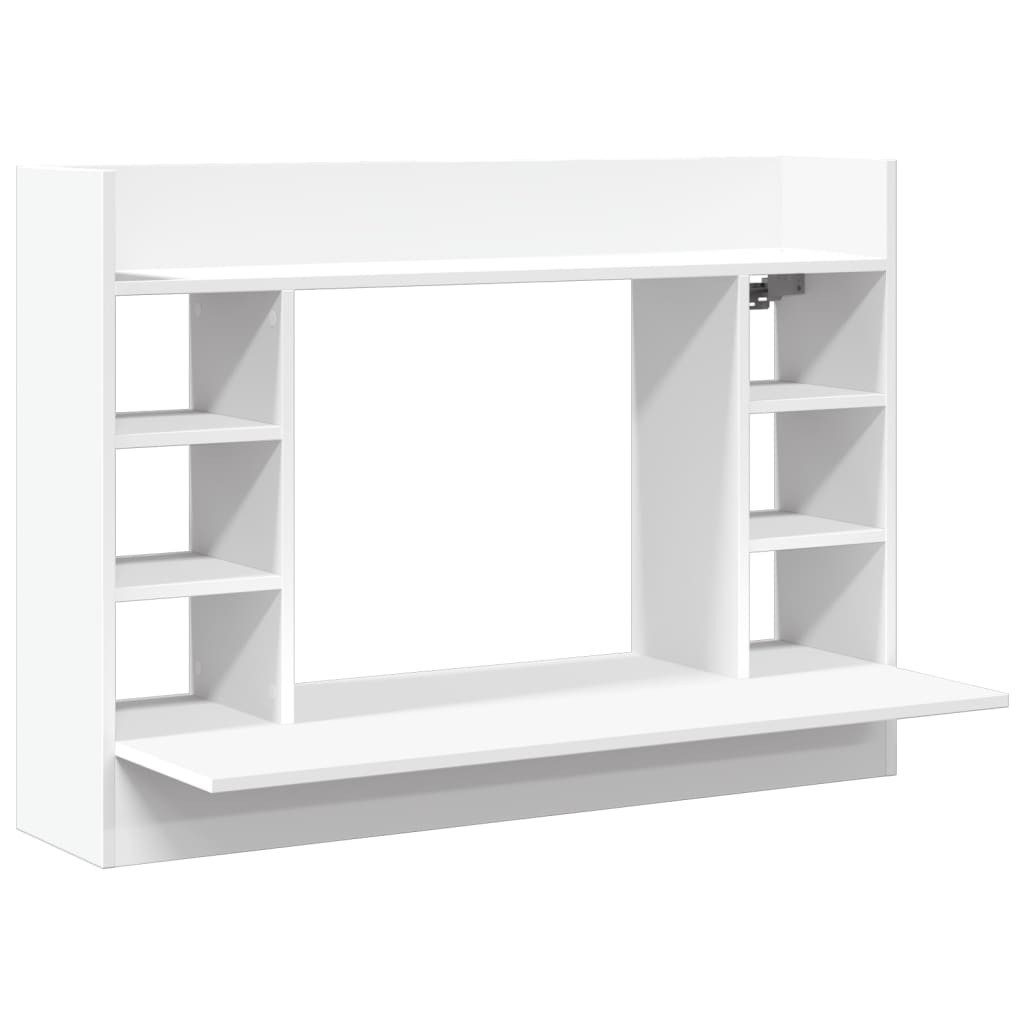 vidaXL Schreibtisch Wand-Schreibtisch Weiß 105x48x75 cm Holzwerkstoff