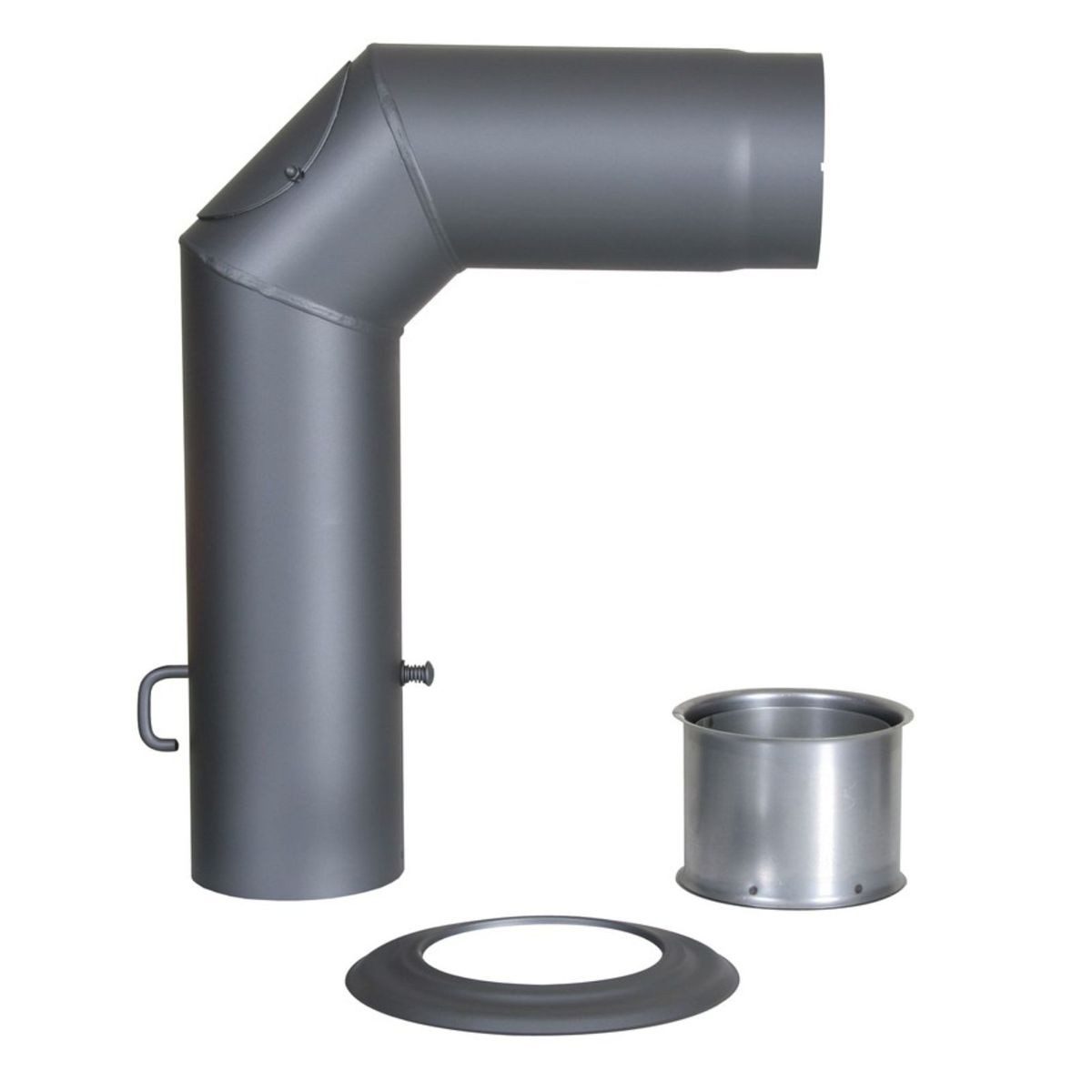 Kamino Flam Ofenrohr Winkelrohr-Set 150mm Ofenrohr Rauchrohr Kaminrohr