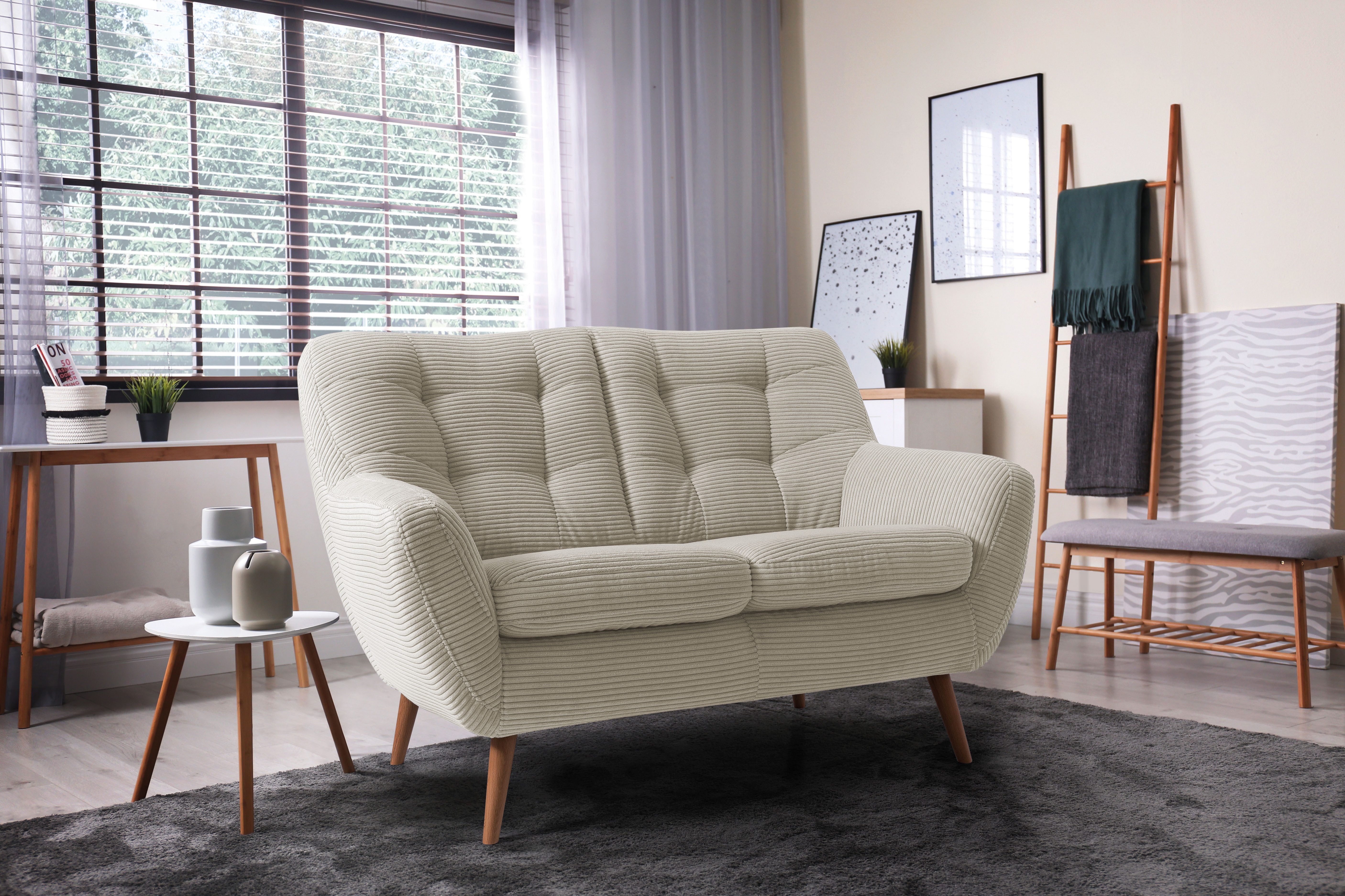 exxpo - sofa fashion 2-Sitzer Scandi, bequem, aufwendige Rückenpolsterung für mehr Sitzkomfort, akuelle Farben in hochwertige …