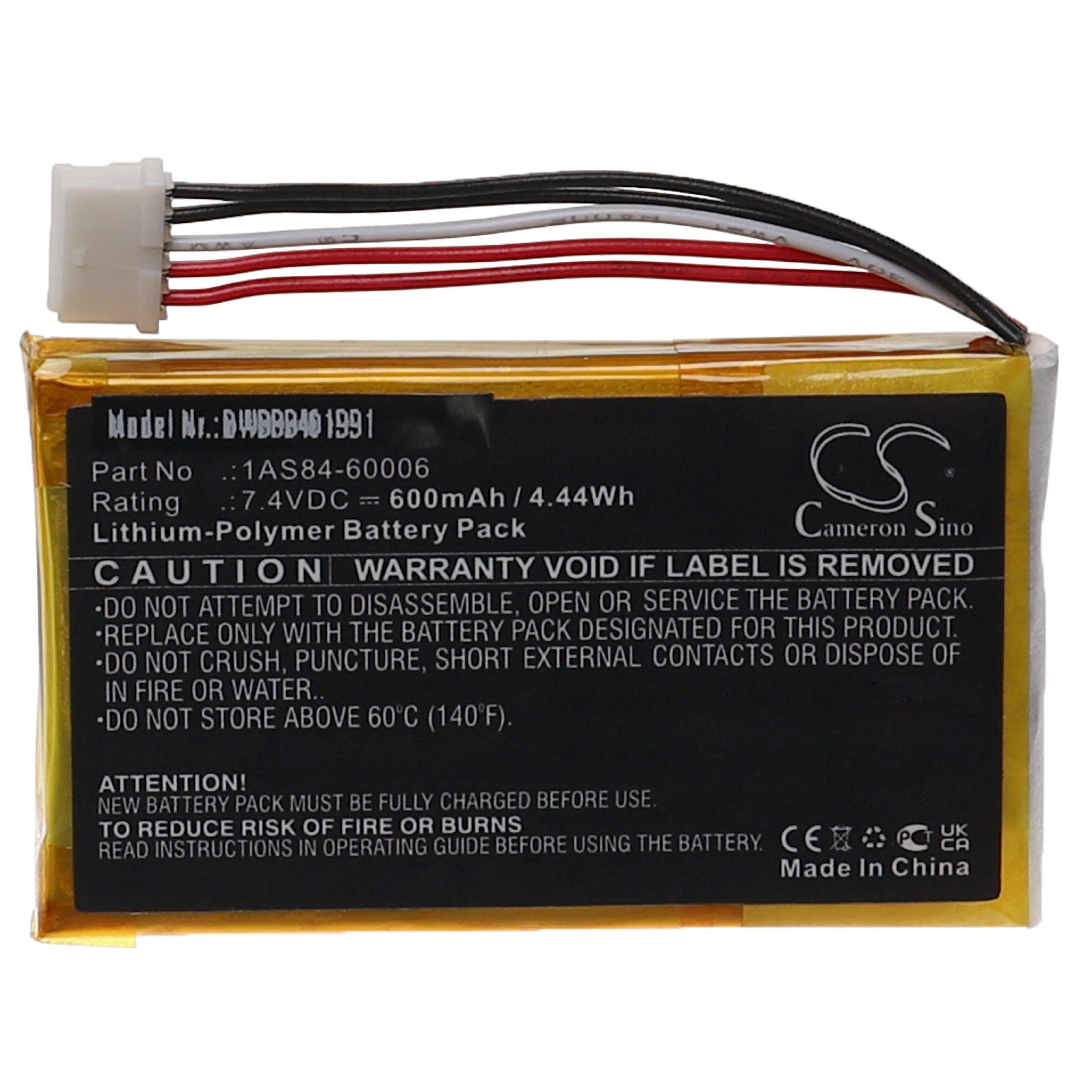 vhbw Akku 600 mAh, Kompatibler Hochleistungsakku | Spannung: 7,4 Volt ...