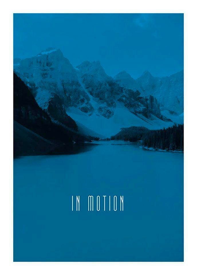 Komar Poster Word Lake In Motion Blue, Natur (1 St), Kinderzimmer,  Schlafzimmer, Wohnzimmer