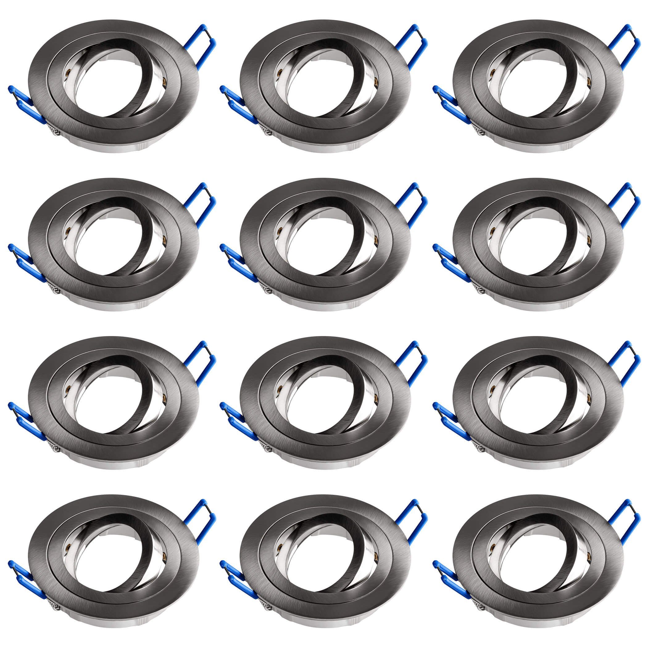 Lochdurchmesser Einbaustrahler 80mm Fassung, SEBSON LED GU10 Alu schwenkbar Einbaustrahler inkl.