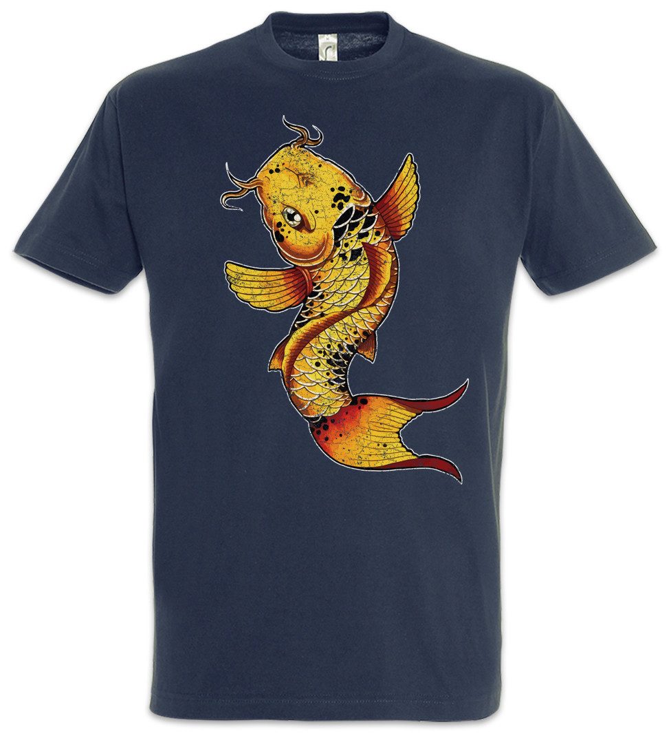 Urban Backwoods Print-Shirt Koi Herren T-Shirt Asian Tattoo Art Artist Karp günstig online kaufen