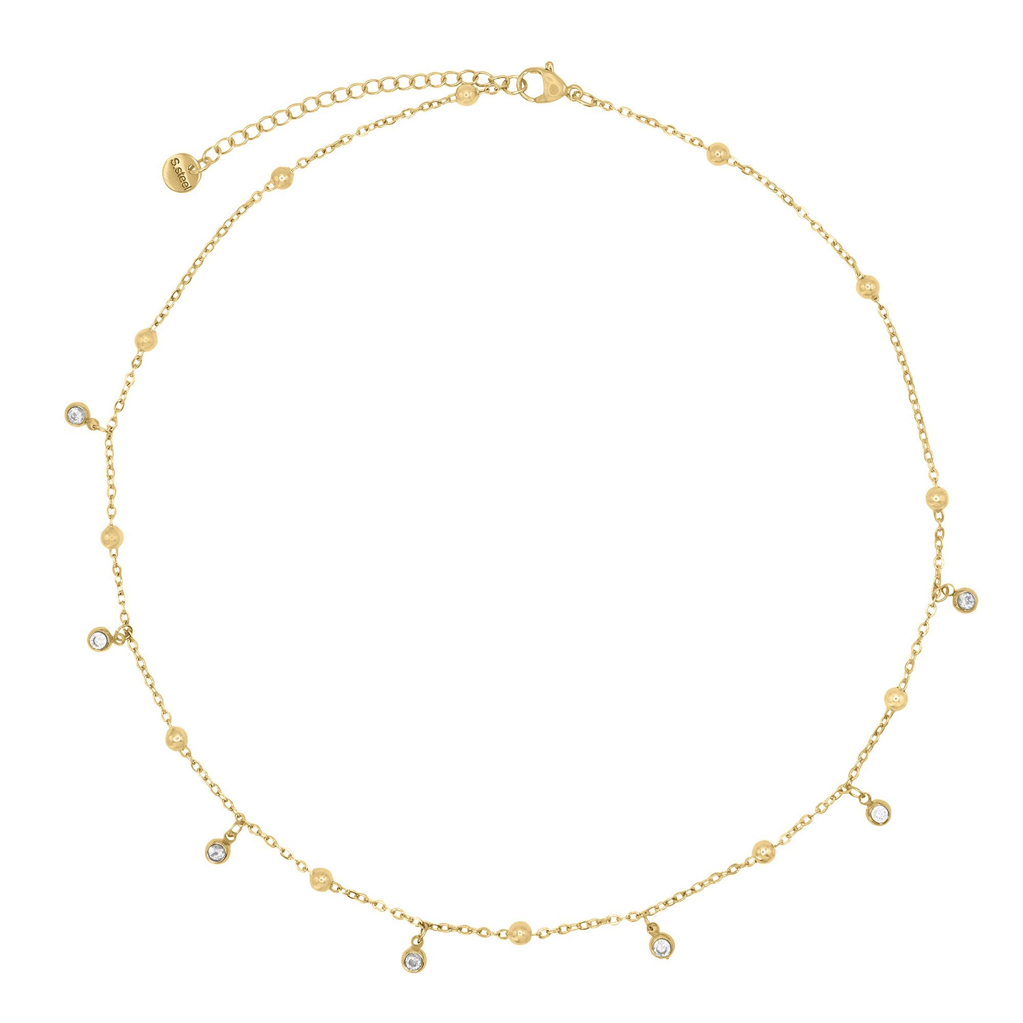 Heideman Collier Jade goldfarben (inkl. Geschenkverpackung), Halskette mit Steinen