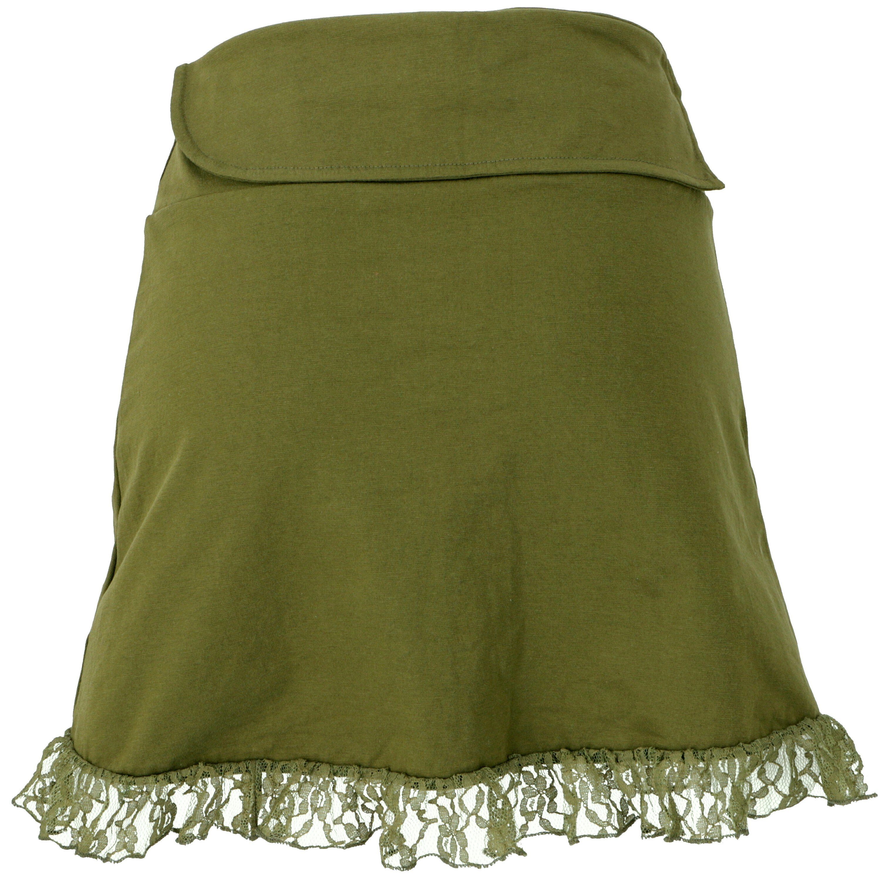 Guru-Shop Minirock Boho Minirock mit Spitze, superkurzer Pixirock,.. altern günstig online kaufen