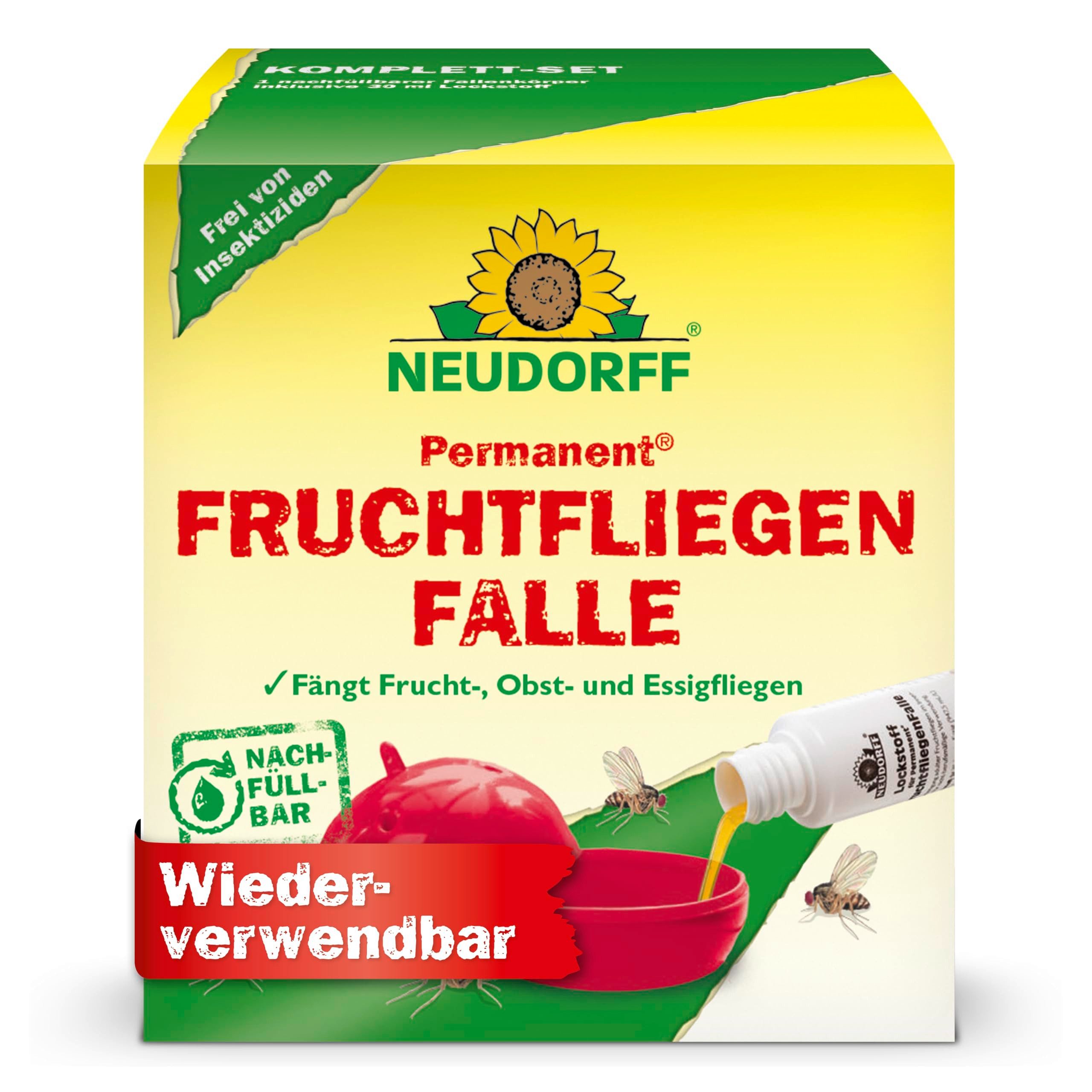 Insektenfalle Permanent FruchtfliegenFalle inkl. 1 Fläschchen Köderlösung