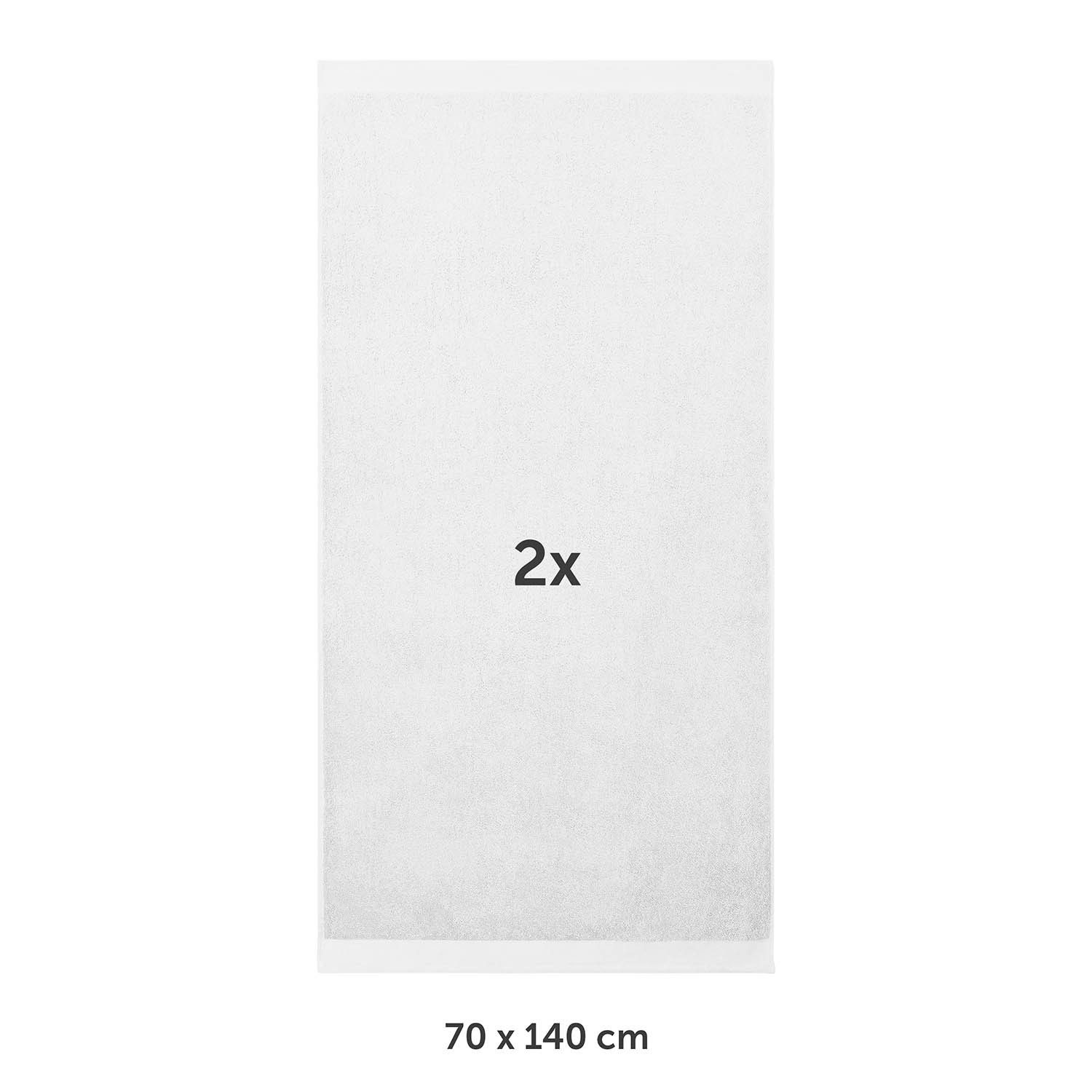 Blumtal Badetücher 2er-Set Premium Frottier-Badetuch in 70x140cm, 100% Baumwolle, Baumwolle (2X (70x140 cm), 2-St), Oeko-TEX zertifiziertes Badetuch - saugstark – Bild 2 von 5