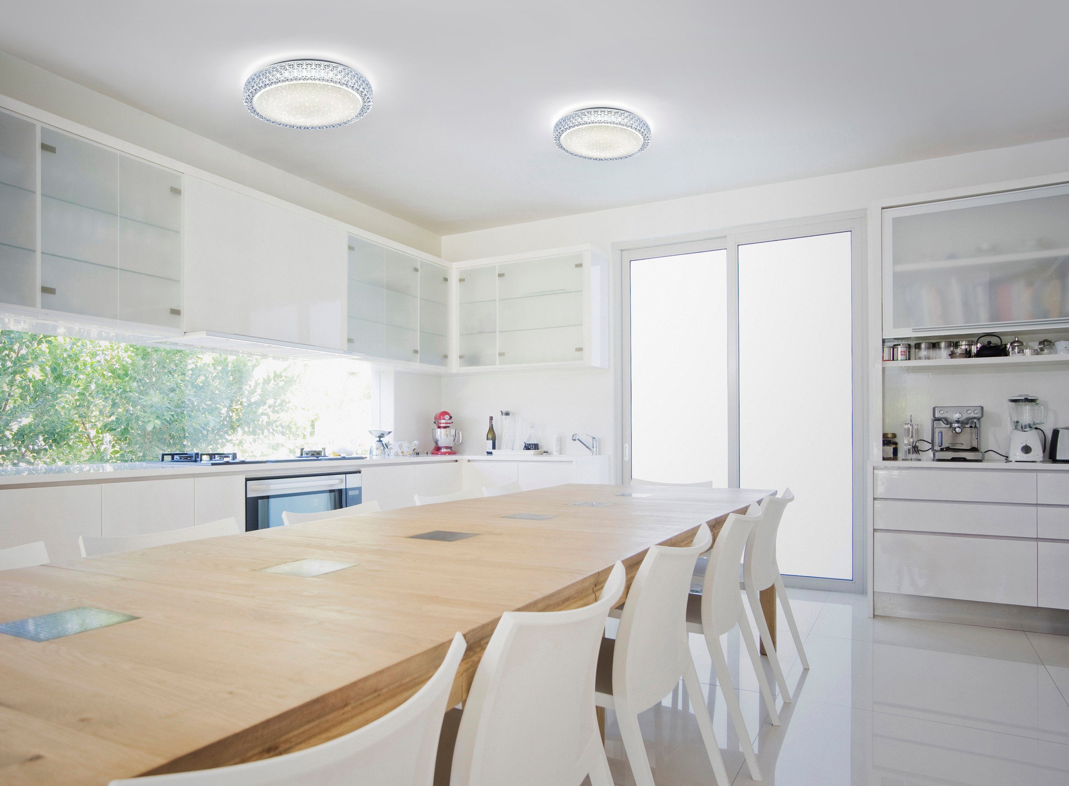 JUST LIGHT Deckenleuchte FRIDA, Memory, nach Trennung vom Netz, LED fest integriert, Neutralweiß, Tageslichtweiß, warmweiß - kaltweiß, LED, CCT-tunable white, Serienschalter, Memory, nach Trennung vom Netz