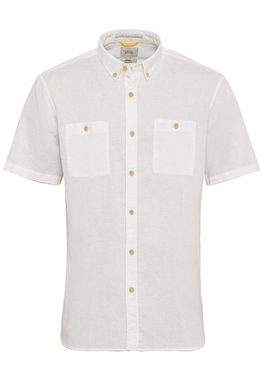 camel active Kurzarmhemd aus einem Baumwoll-Leinenmix Button-Down