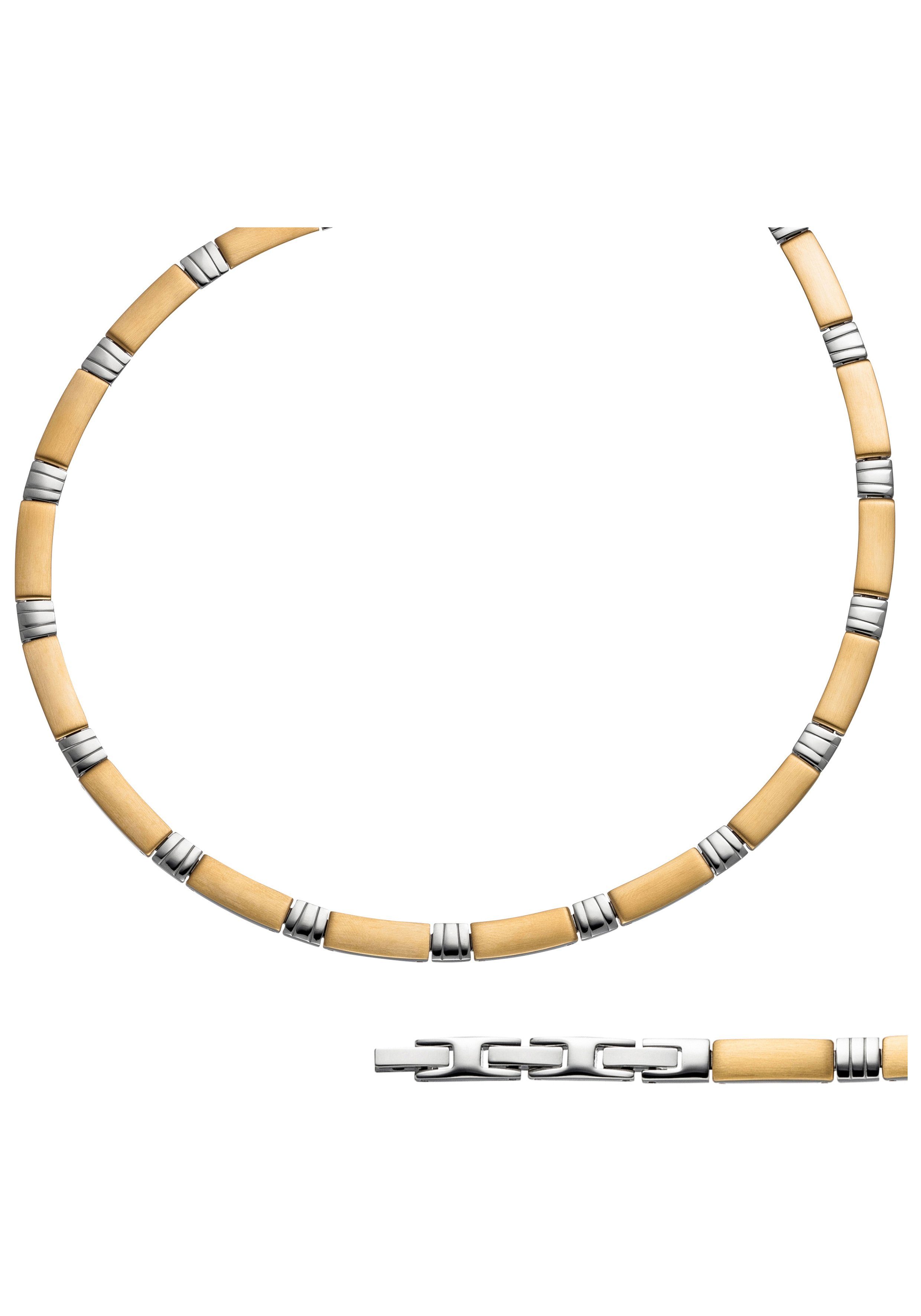 JOBO Collier, Edelstahl goldfarben bicol... JOBO Collier, Edelstahl goldfarben bicol...