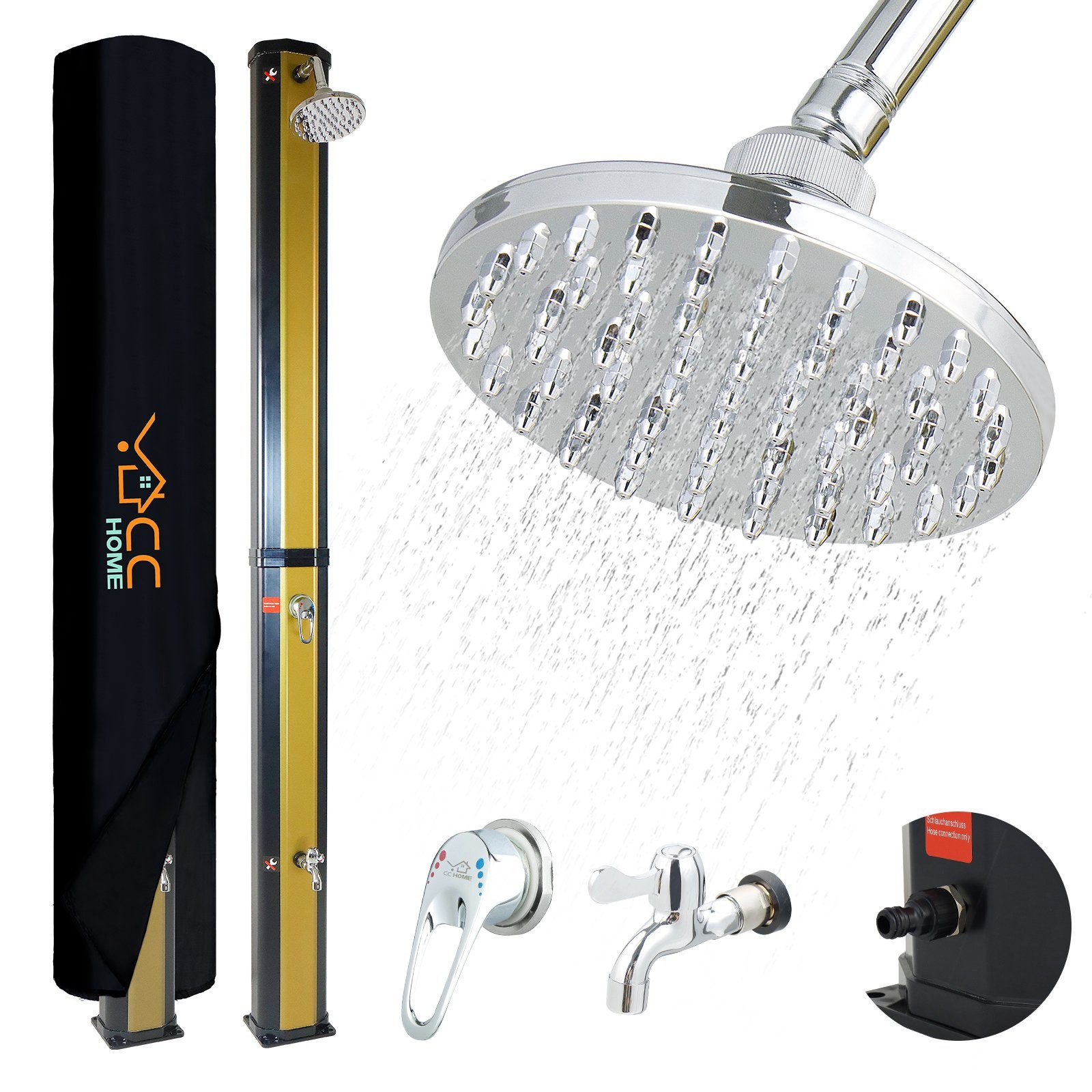 CCLIFE Gartendusche Solardusche Gartendusche mit Abdeckhaube günstig online kaufen