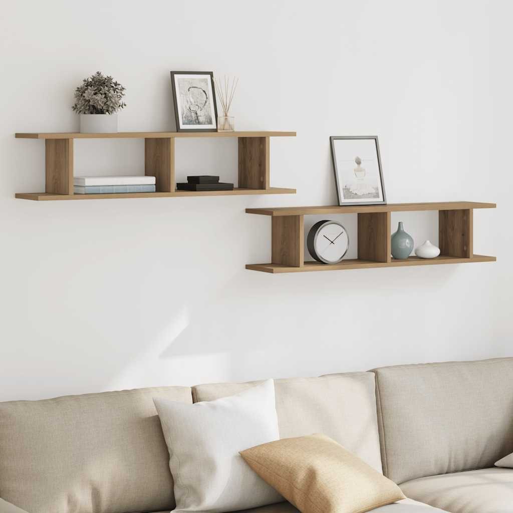 vidaXL Regal Wandregale 2 Stk. Artisan-Eiche günstig online kaufen
