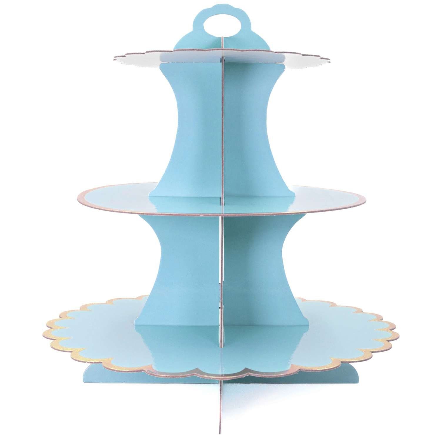 Intirilife Etagere, Pappe, (1x Tortenständer), Tortenständer aus Pappe, Muffinständer Cupcake Ständer Etagere
