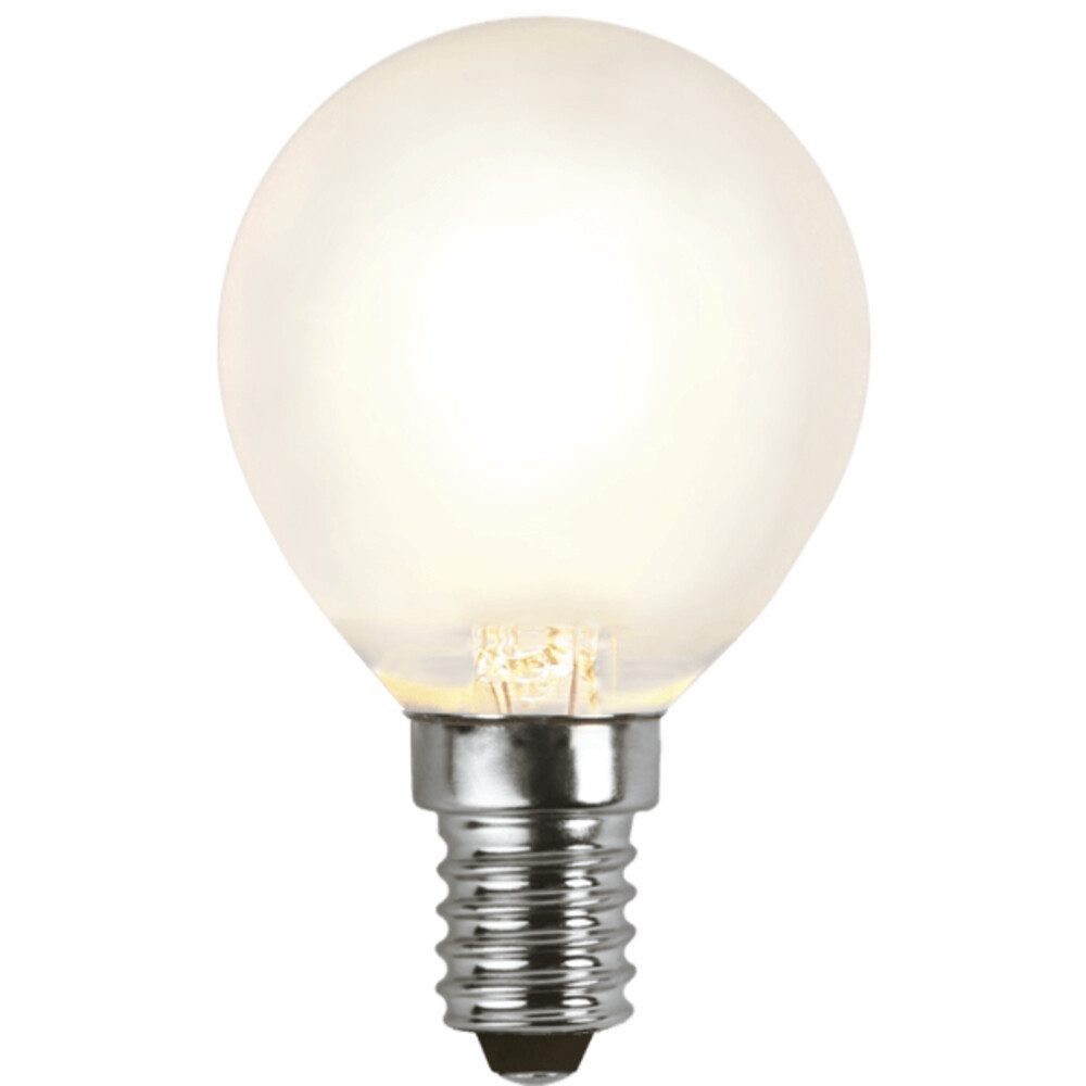 STAR TRADING LED-Leuchtmittel E14, 4W, 2700K, 400lm, Kugel, warmweiß, Ra: 80, Schaltzyklen: 12500, F, E14, warmweiß