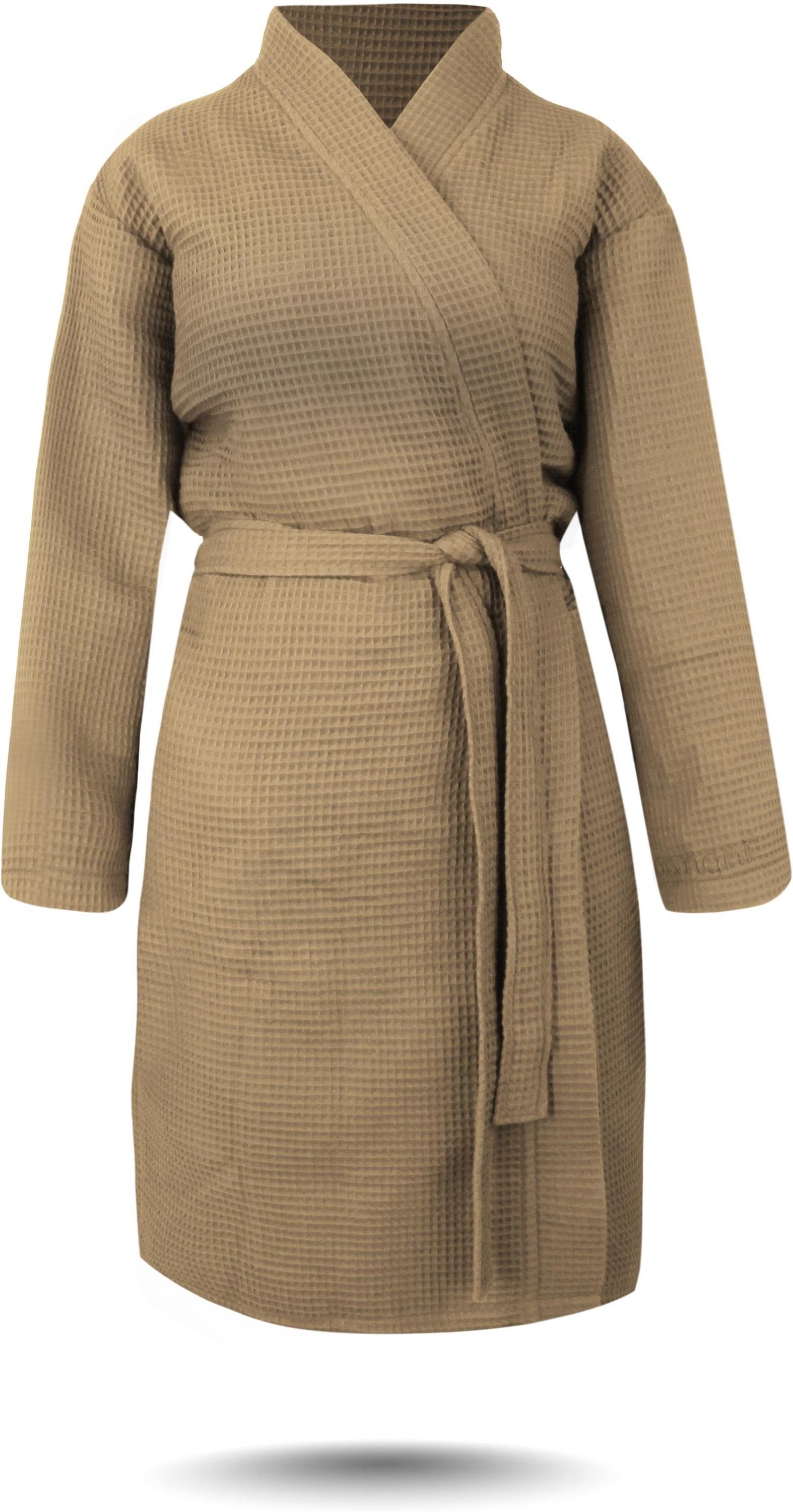 normani Bademantel Damen Bademantel mit Waffel-Piqué günstig online kaufen