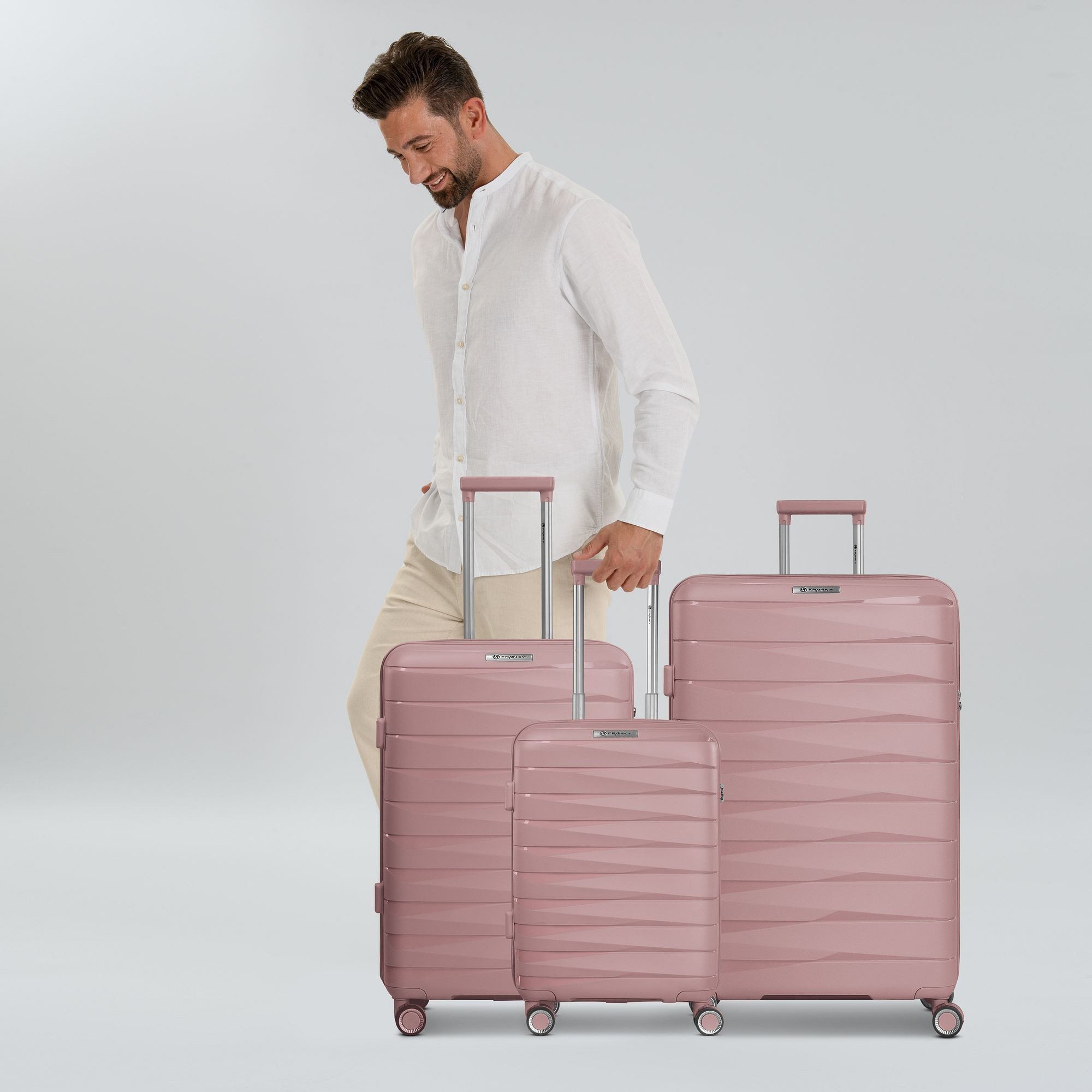 Franky Trolleyset London, 4 Rollen, (3-teilig, 3 tlg), Polypropylen