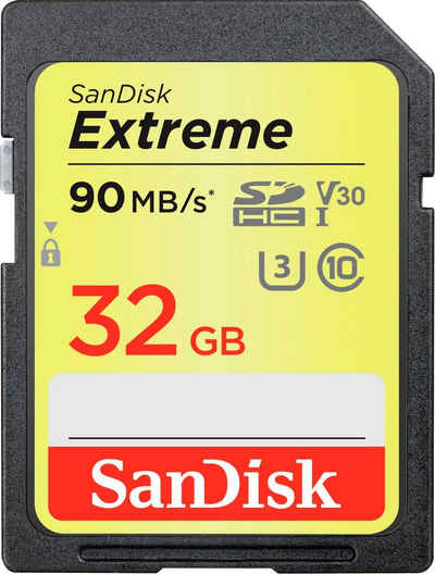 Sandisk »Extreme SDHC V30 UHS-I U3 32 GB« Speicherkarte (32 GB, Class 10, 90 MB/s Lesegeschwindigkeit)