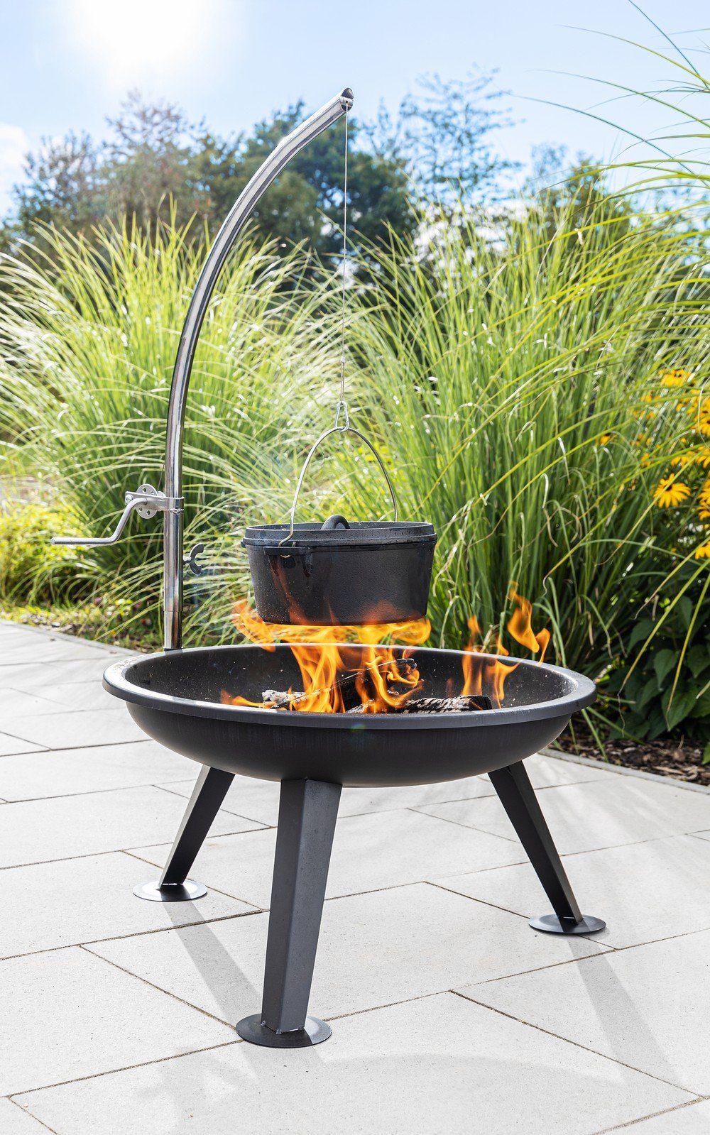 Activa Holzkohlegrill Schwenkgrill Merlin & Dutch Oven 4,26 Liter 2in1