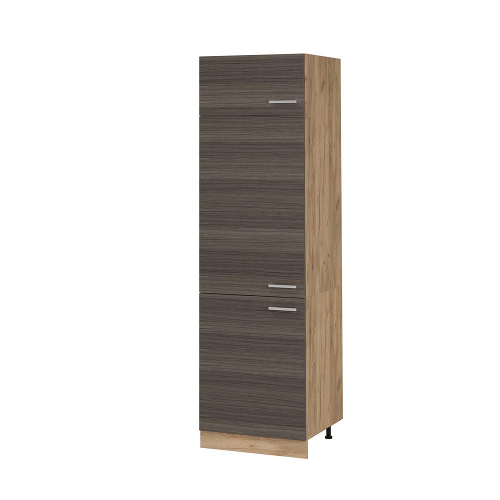 Vicco Kühlumbauschrank R-Line, Edelgrau/Goldkraft Eiche, 60 günstig online kaufen