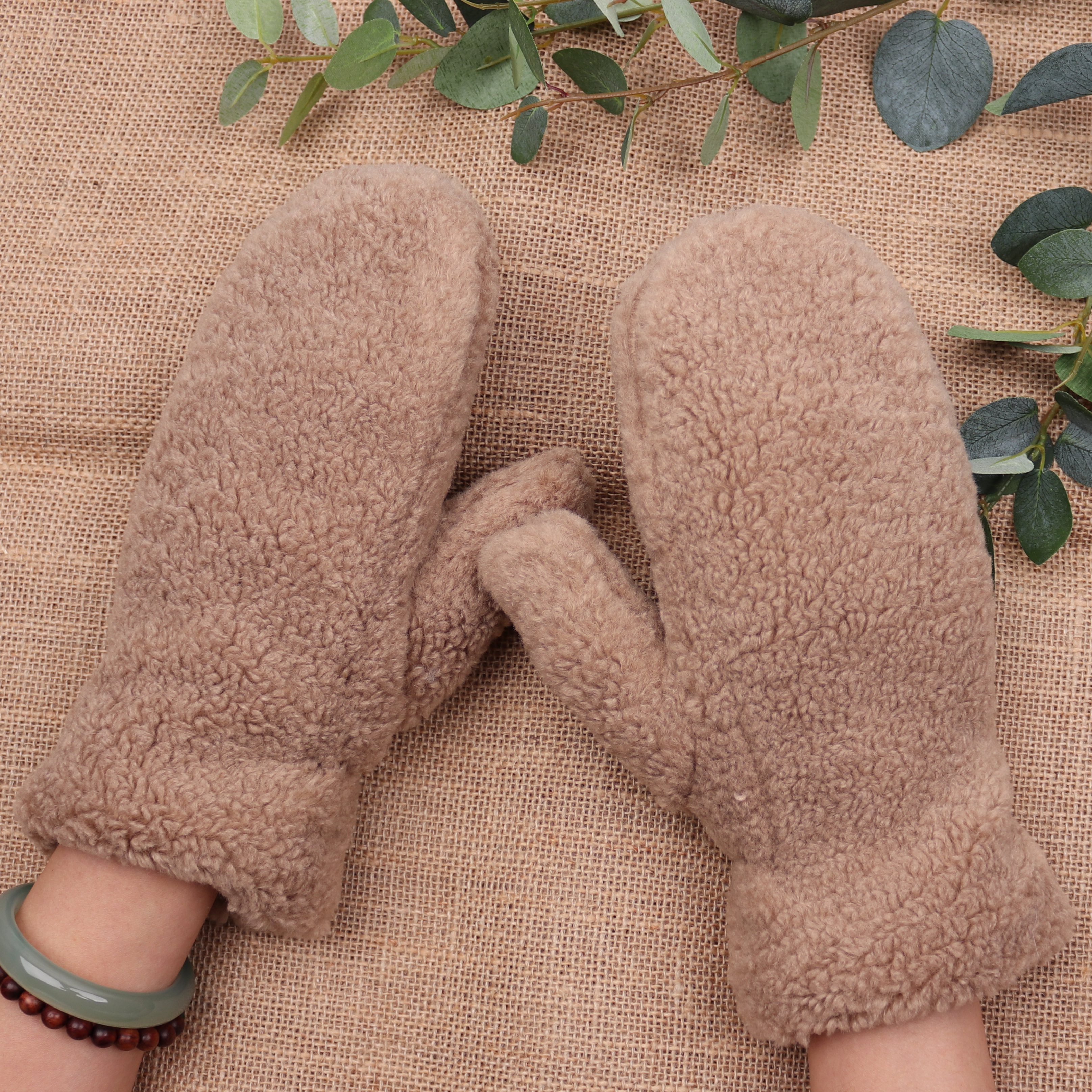 MIRROSI Fleecehandschuhe Damen Handschuhe aus Teddyfell, Warm und Kuschelig günstig online kaufen
