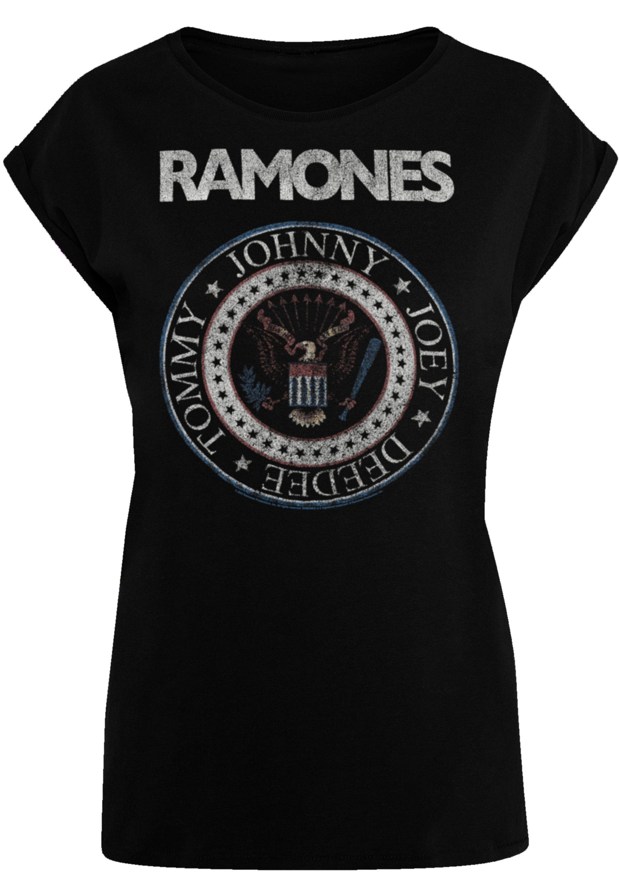 Qualität, F4NT4STIC Red Rock Band White Ramones Rock-Musik Seal Premium T-Shirt Band, And Musik