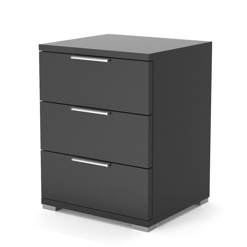 Vicco Nachtschrank Florenz, Schwarz, 46.2 x 60 cm günstig online kaufen