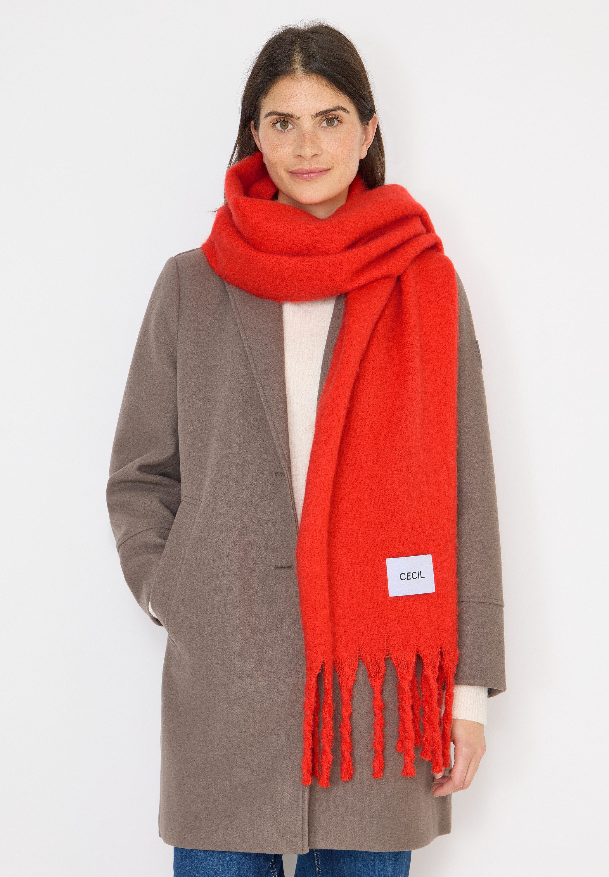 CECIL Schal, mit Fransenkante günstig online kaufen