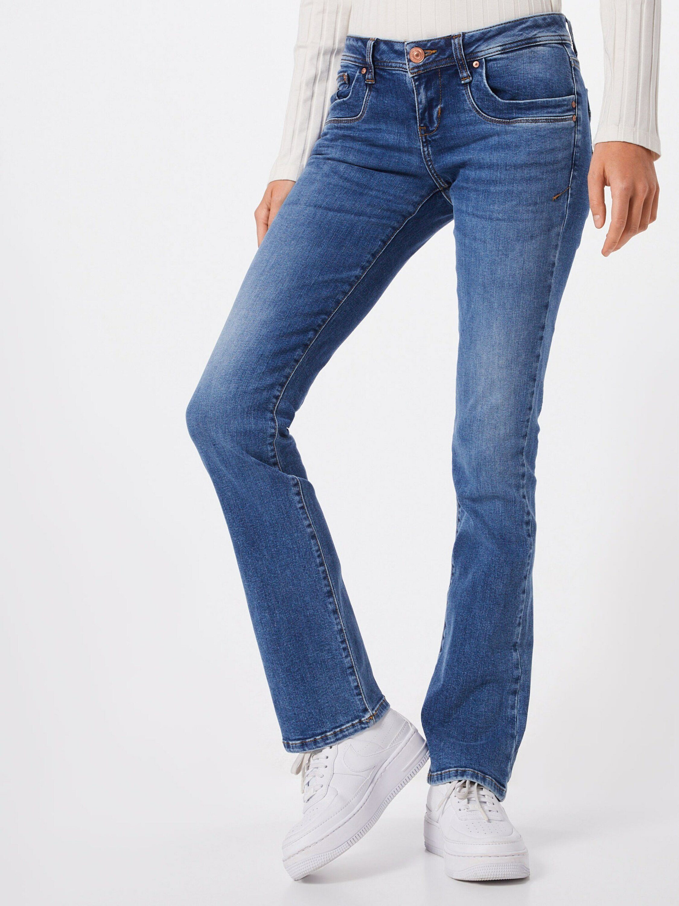 Plain/ohne Details, Weiteres (1-tlg) Detail, LTB Bootcut-Jeans Cut-Outs Valerie