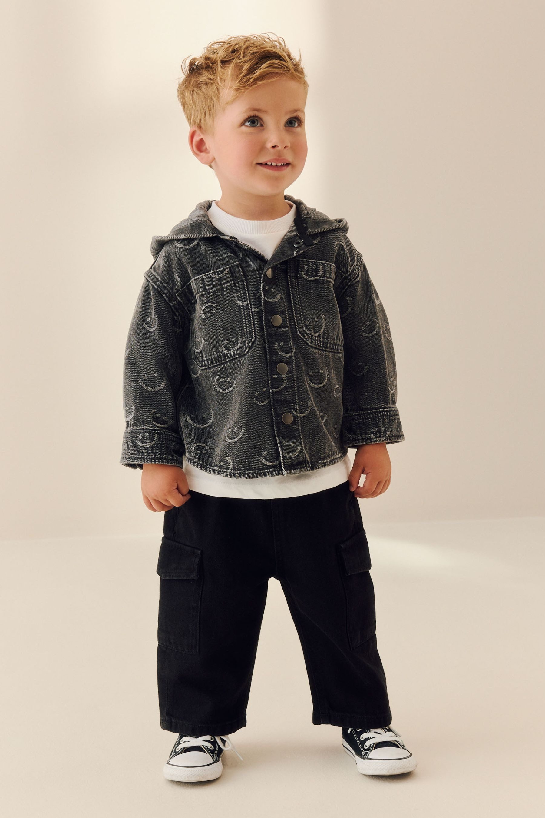 Next Jeanshemd Denim-Kapuzenhemdjacke (1-tlg)