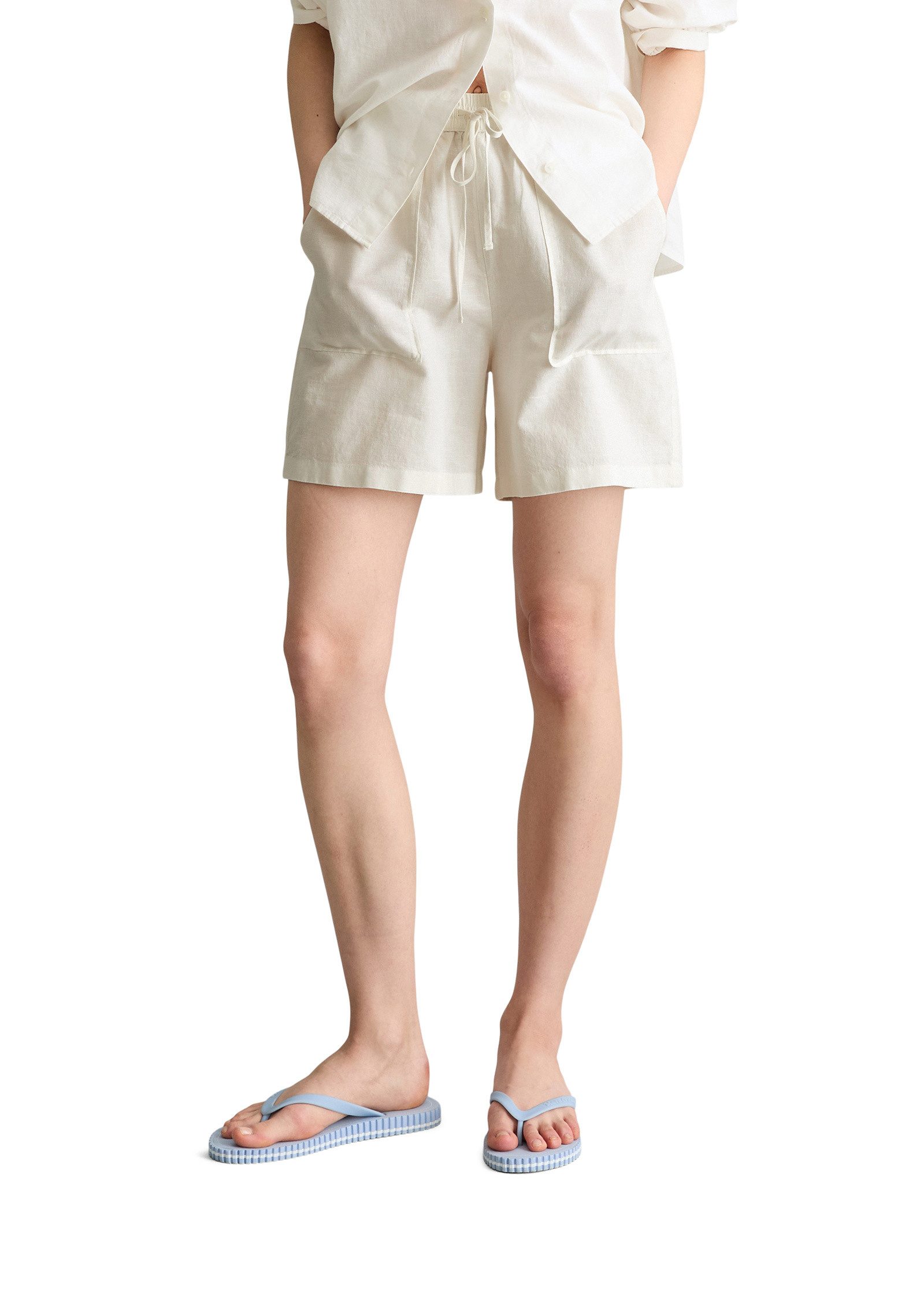 Marc O'Polo DENIM Shorts aus Leinen-Baumwolle-Mix
