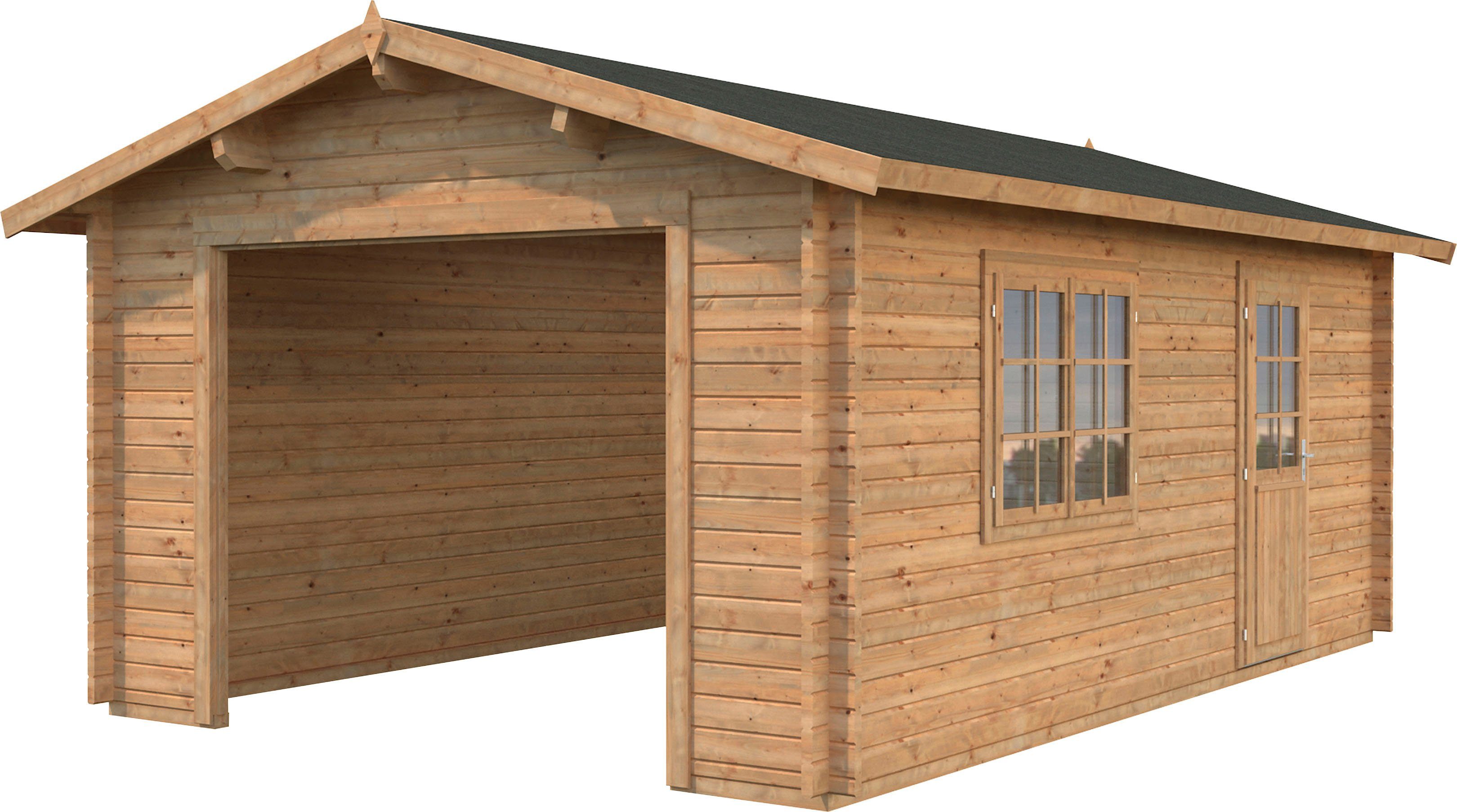 Palmako Garage Irene/Roger, BxTxH: 426x598x276 cm, ohne Tor, hellbraun | Garagen