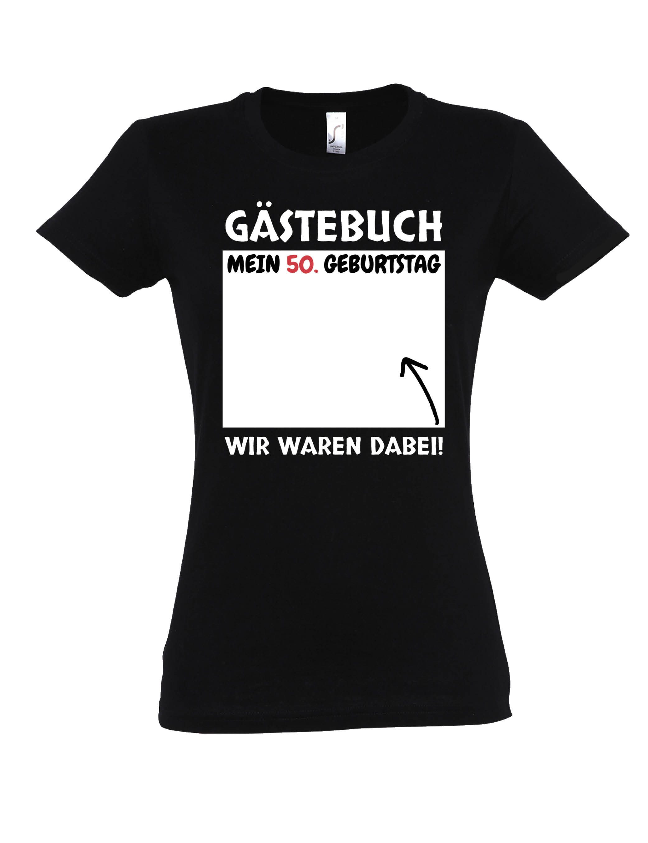 Youth Designz Print-Shirt Gästebuch 50. Geburtstag Damen T-Shirt mit Lustig günstig online kaufen