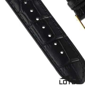 Lotus Uhrenarmband Lotus Herren Uhrenarmband 22mm, Herren Uhrenarmband, Lederarmband schwarz, Elegant