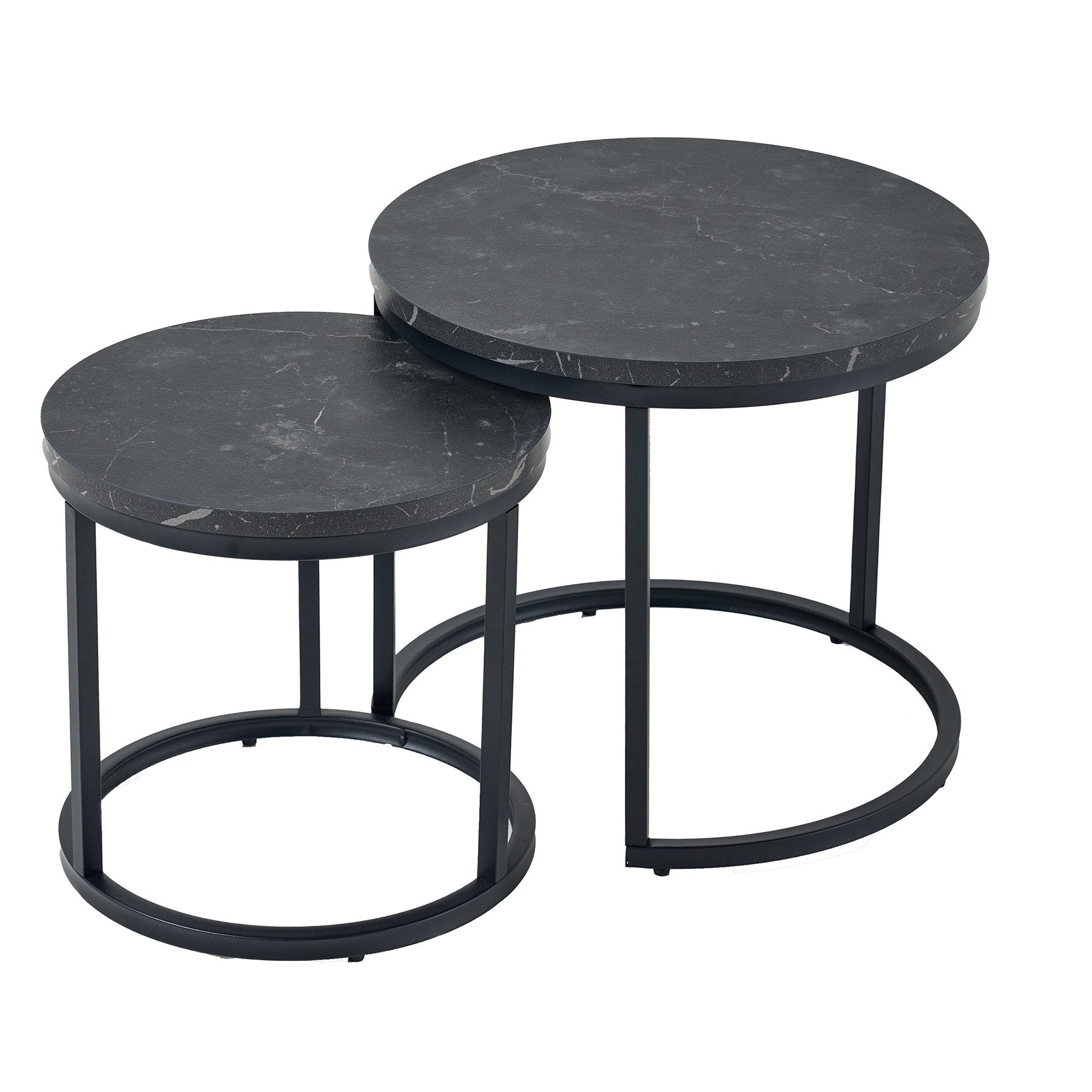 Couchtisch ELEGANCE Ø45cm schwarz