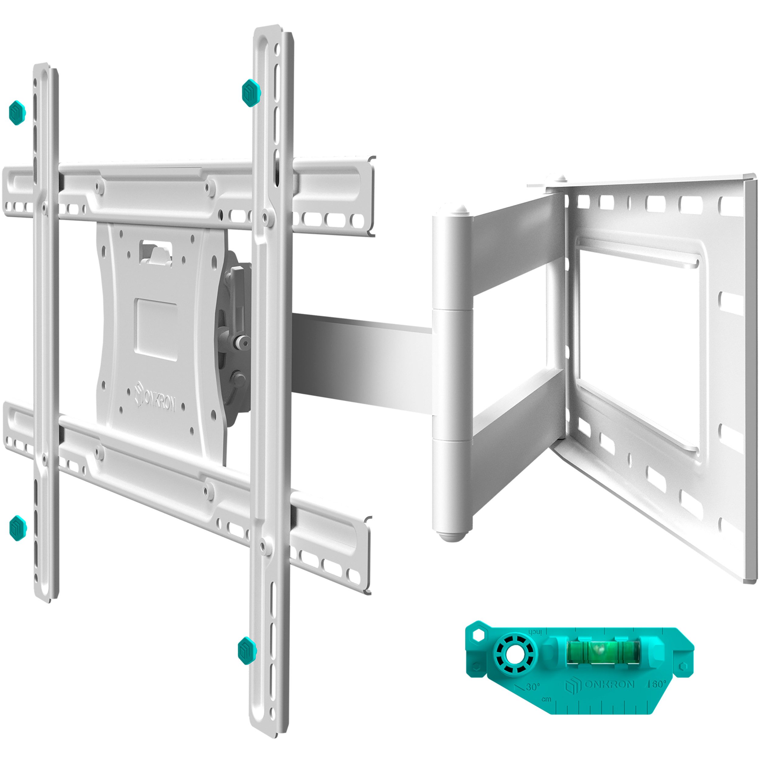 ONKRON TV-Wandhalterung 40-75 Zoll, bis 68 kg, VESA 100x100-600x400, M7L-W, (bis 75,00 Zoll, schwenkbar, neigbar, ausziehbar, langer Arm, horizontale Nivellierung)