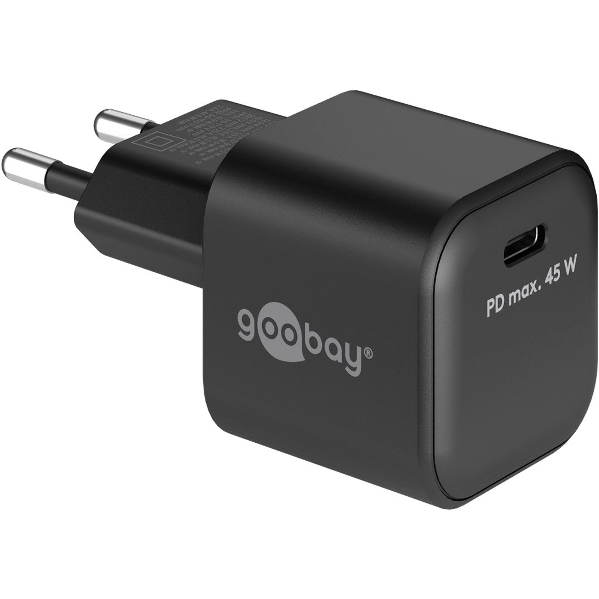 Goobay goobay USB-C Schnellladegerät Nano, PD, GaN, 45 Netzteil