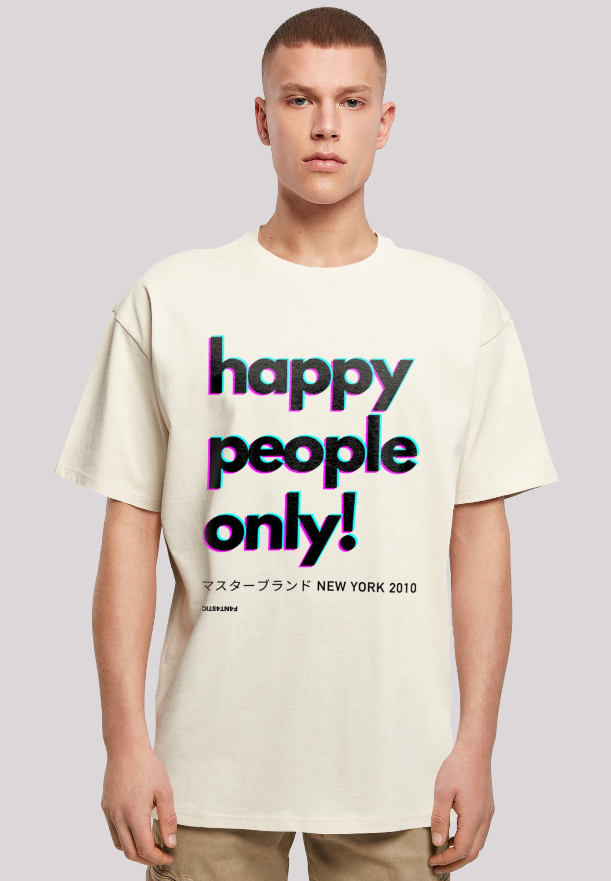 F4NT4STIC T-Shirt Happy people only New York Print sand