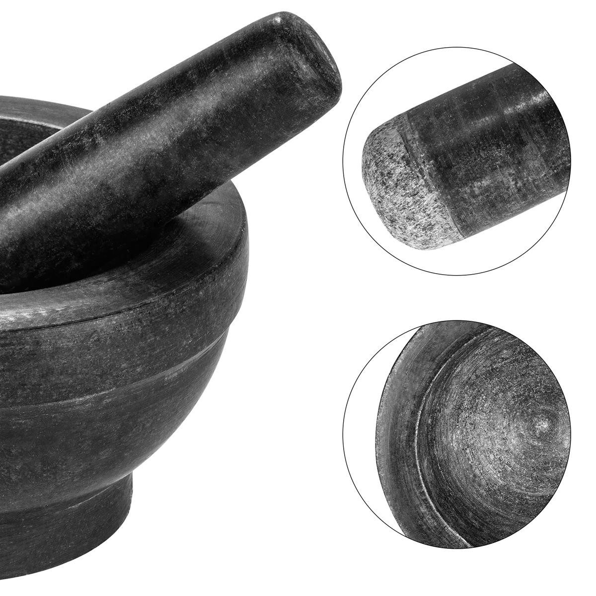 Intirilife Mörser, (2-tlg), Mörser mit Stößel aus Naturstein Granit - 16cm Durchmesser