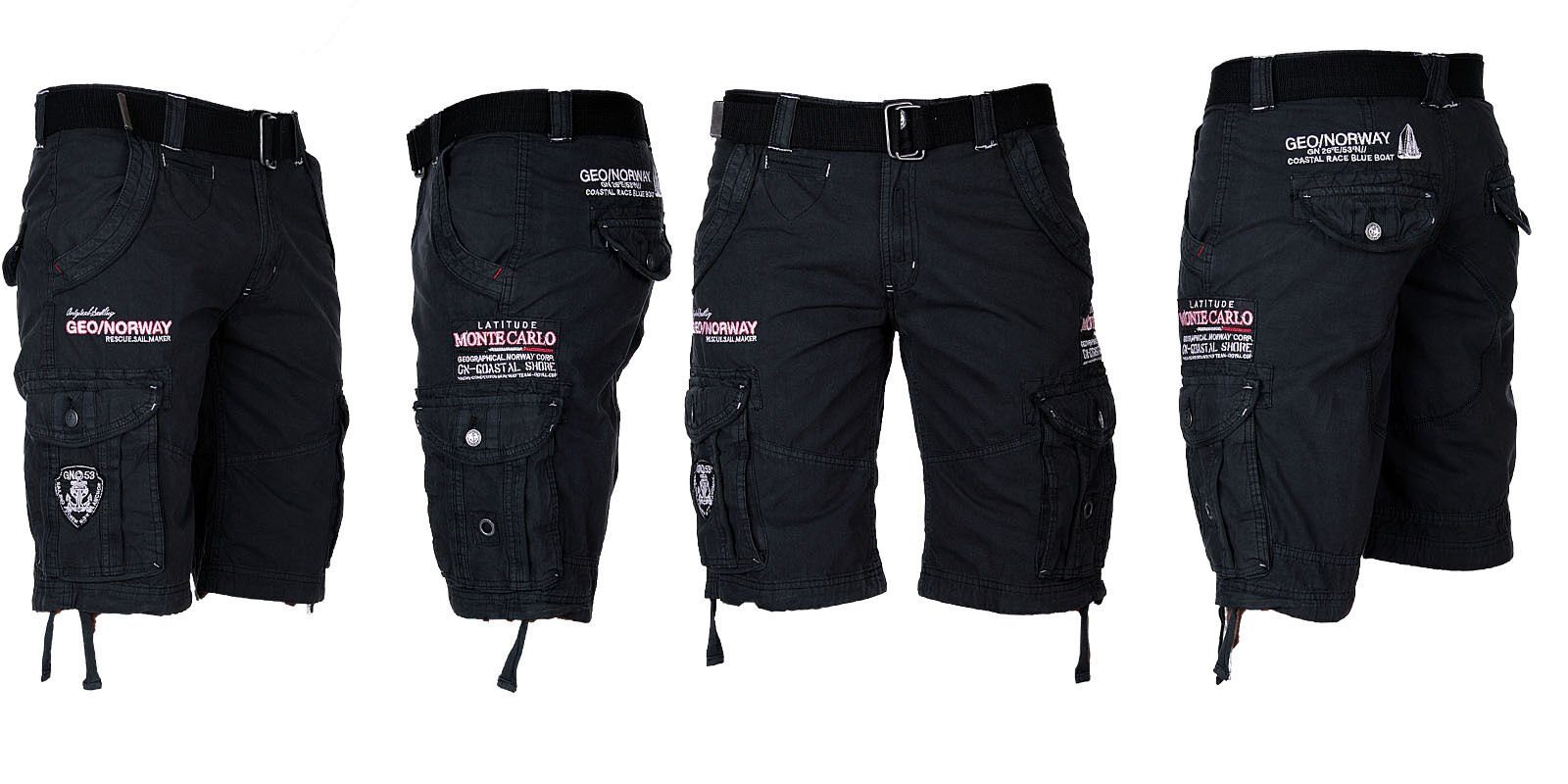 Geographical Norway Shorts Cargo Shorts kurze Hose knielang Short Bermuda Baumwolle Freizeit