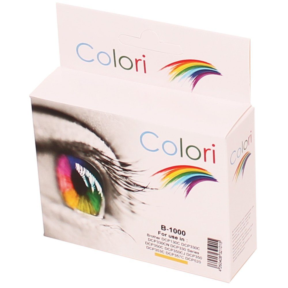 Colori Tintenpatrone (Kompatible Druckerpatrone für Brother LC-970 LC-1000 Gelb für Brother DCP-130C DCP-330C DCP-330CN DCP-350C DCP-350CJ DCP-350 DCP-353C DCP-357C DCP-520 DCP-525C DCP-525CJ DCP-530CJ DCP-530 von Colori)